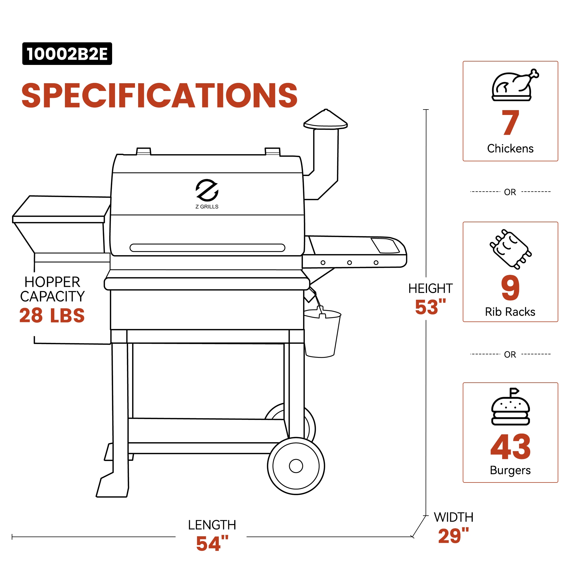 Z GRILLS ZPG-10002B2E Pellet-Grills - View #12