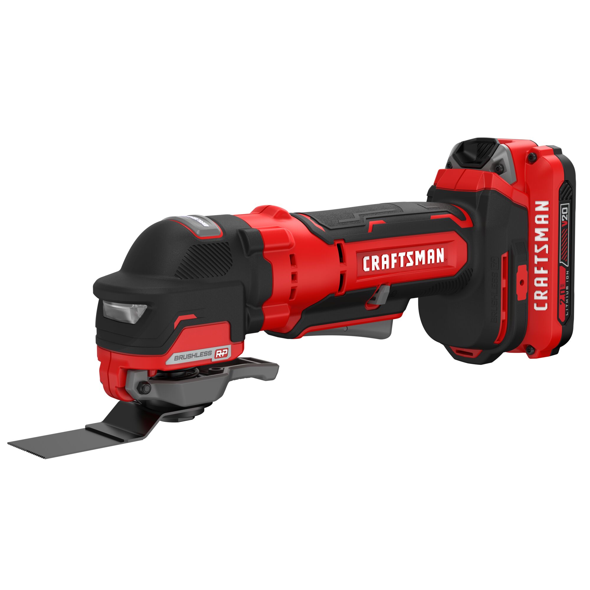 CRAFTSMAN CMCE565D1 V20 20-volt Max Cordless Brushless Variable 10-Piece Oscillating Multi-Tool Kit with Soft Case (1-Battery Included)
