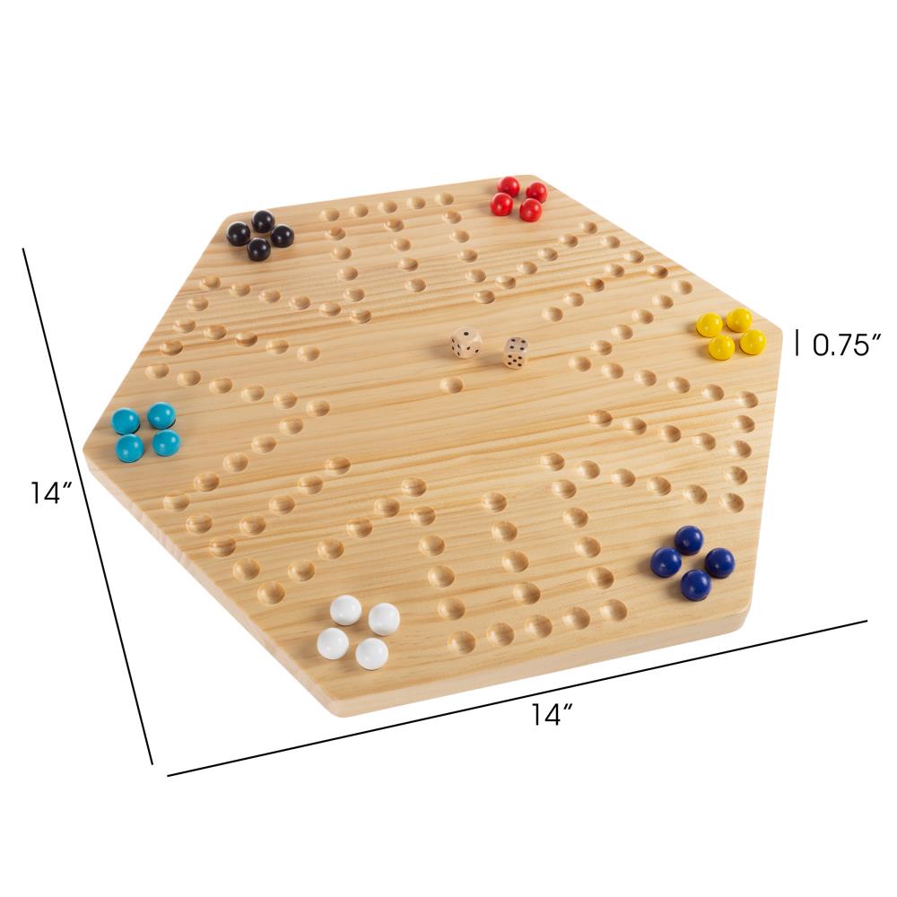 Foldable 2 Sided Wooden Ludo Game for 4 players with free Goti Pack