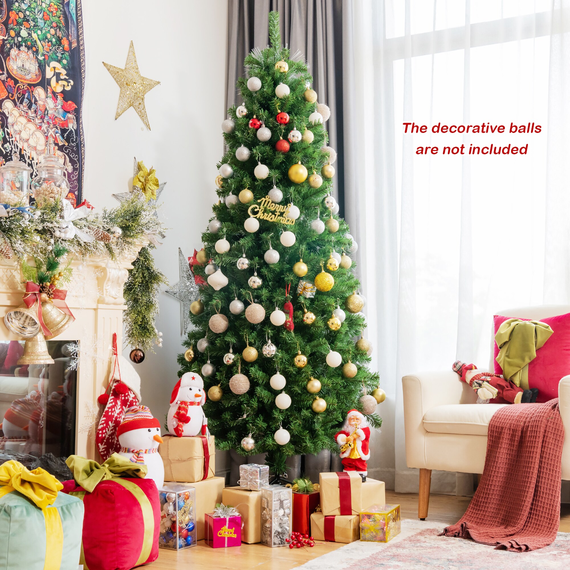 Costway CSHY000455 Artificial-Christmas-Trees - View #3