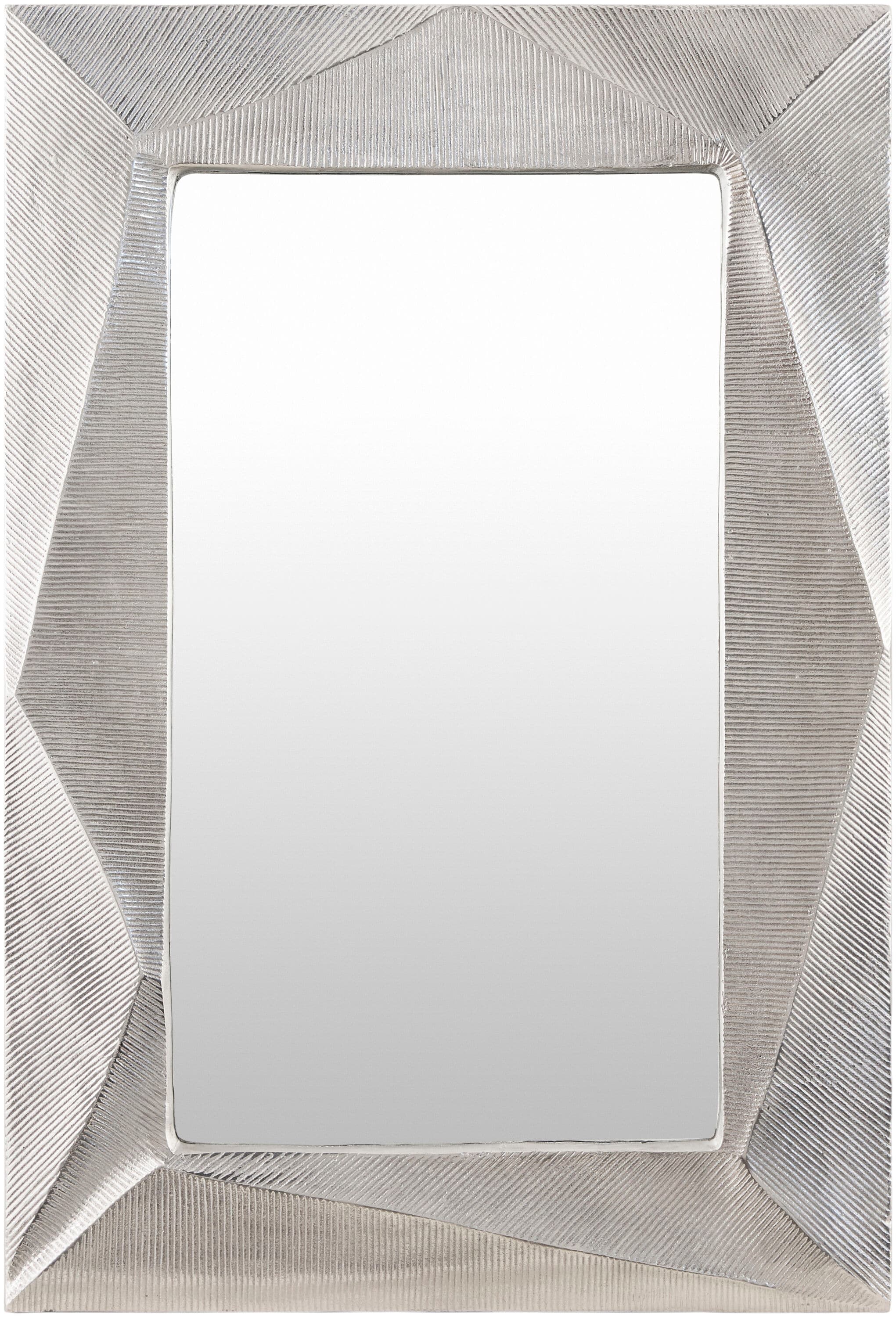 Livabliss - Ciar 36-in W x 24-in H Rectangle Metallic Nickel Framed Frameless Full Length Wall Mi...