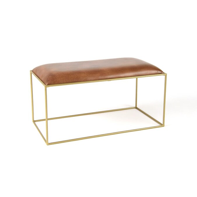 Fashion Tan Faux Leather End Table, Leather End Table