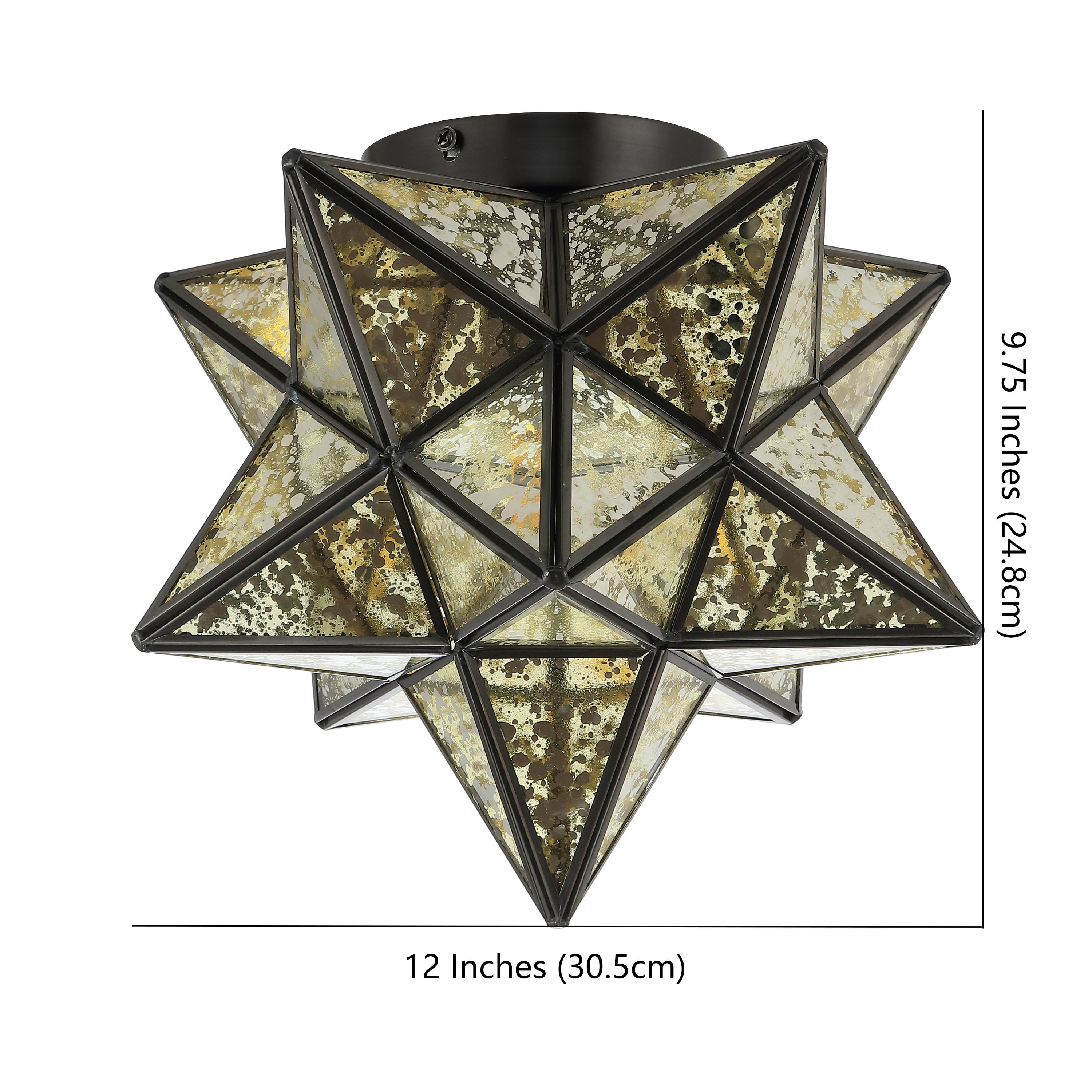 Stella 12" Moravian Star LED Flush Mount in Oil Rubbed Bronze