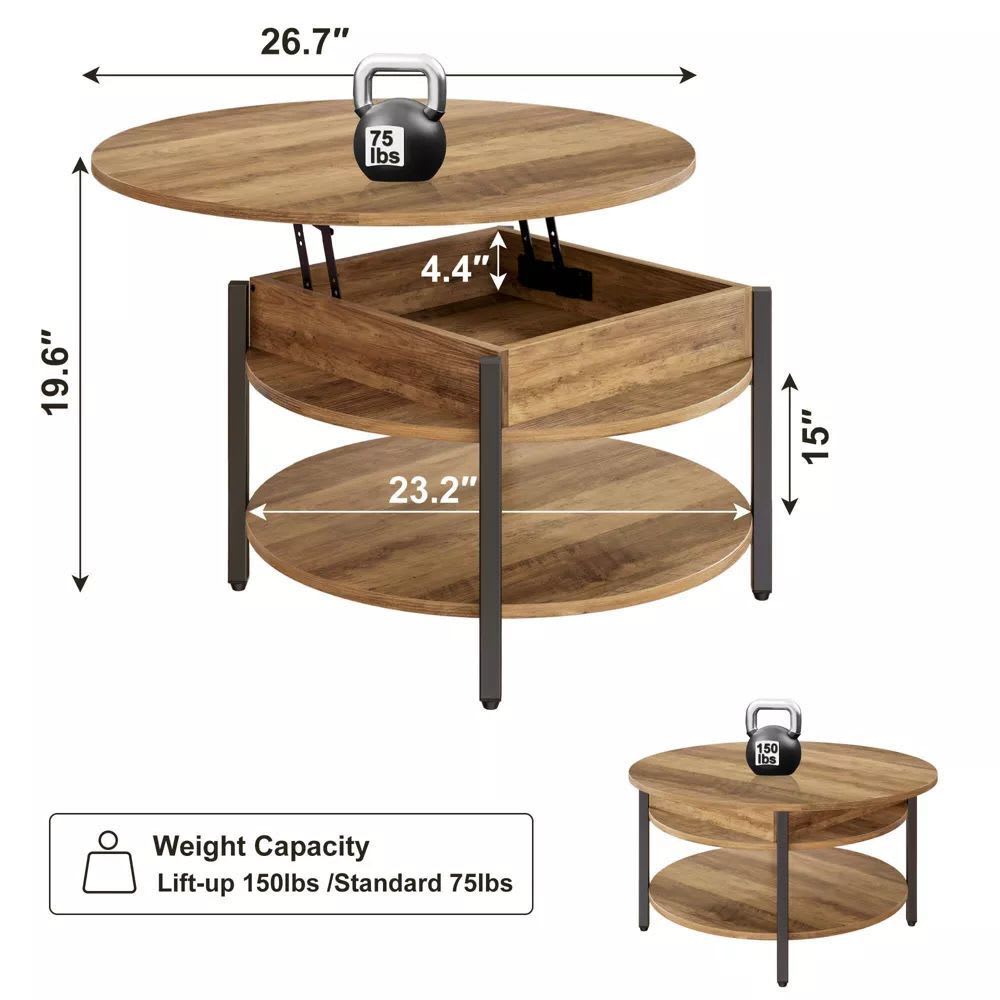Aok Garden LWP-DF-CT007-NRB Coffee-Tables - View #3