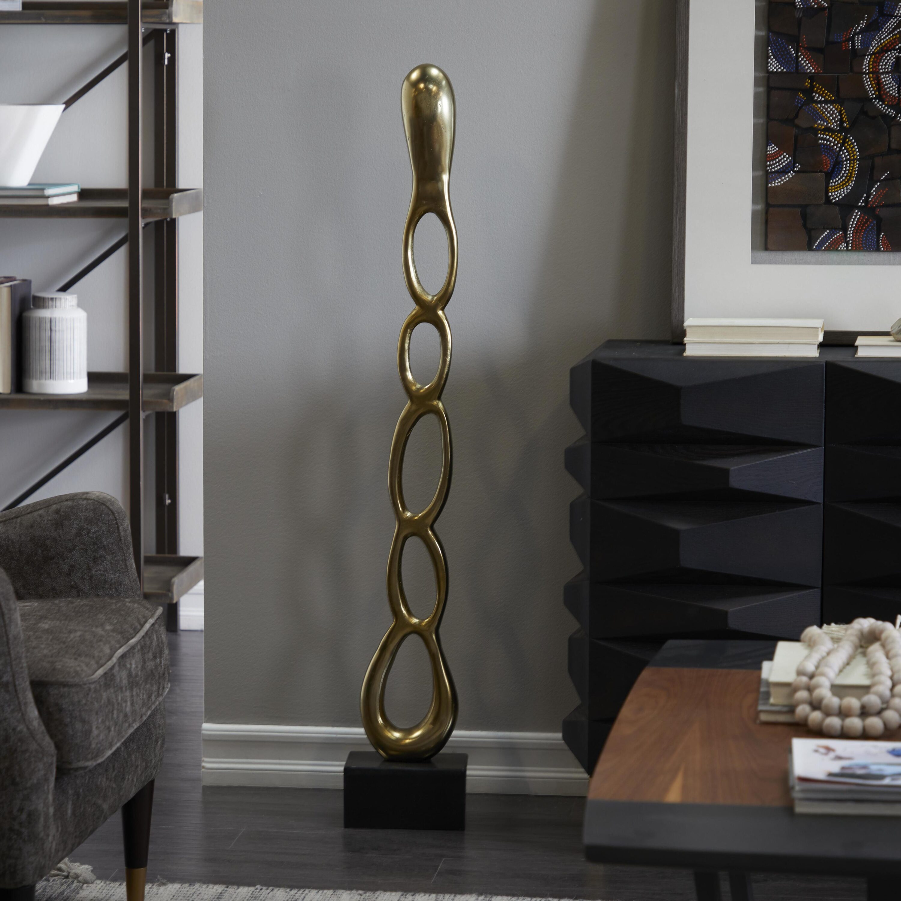 Grayson Lane 29976 Gold Aluminum Modern Sculpture