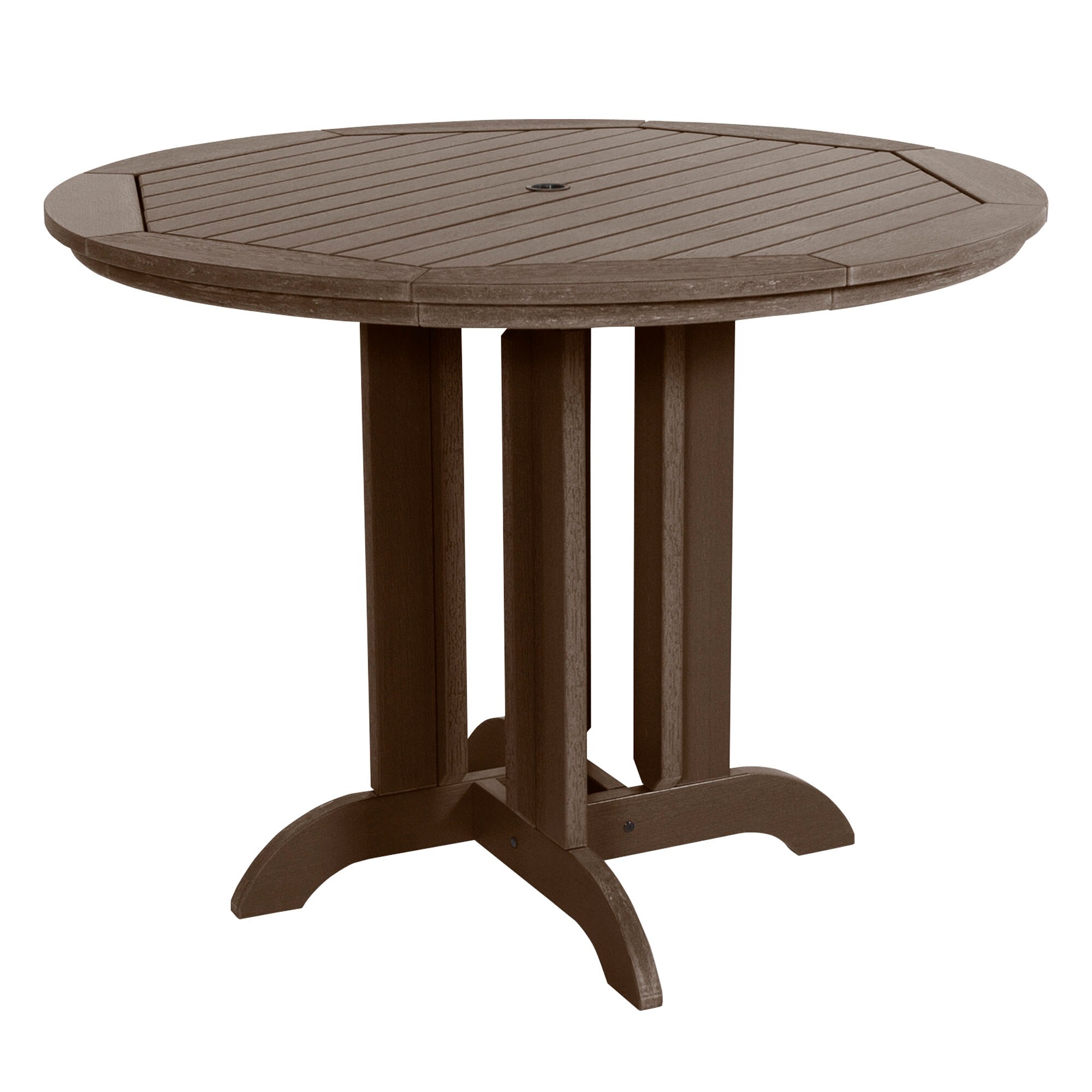highwood AD-CRT48-ACE Round Outdoor Counter Table 48-in W x 48-in L with Umbrella Hole