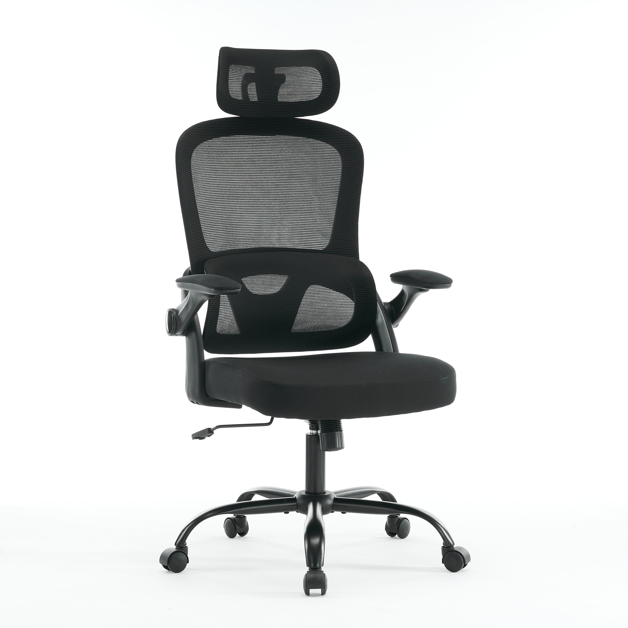 Sumyeg BHF-168YE Ergonomic Mesh Office Chair Black Contemporary Ergonomic Adjustable Height Swivel Mesh Desk Chair