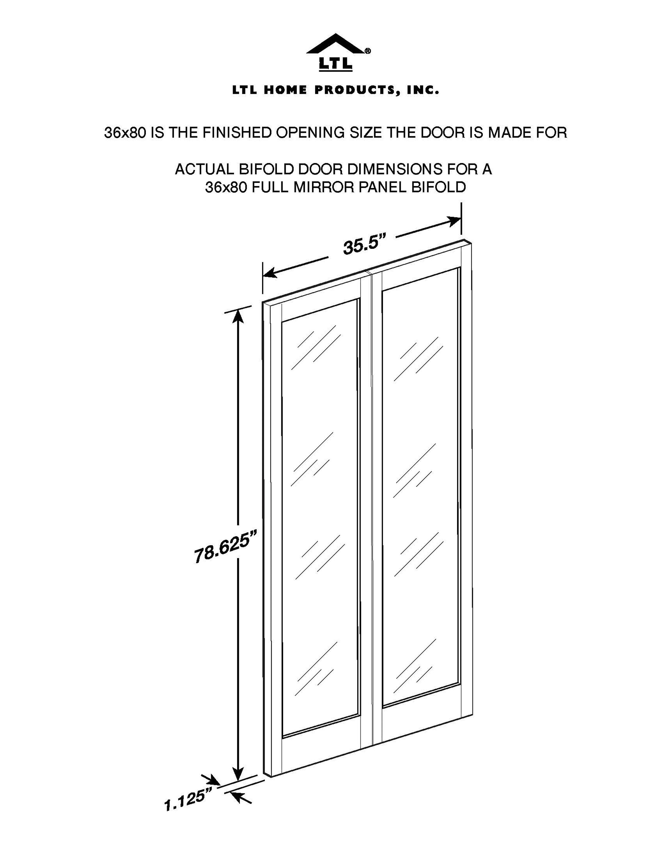 Pinecroft 870930 Bifold-Sliding-Closet-Doors - View #6