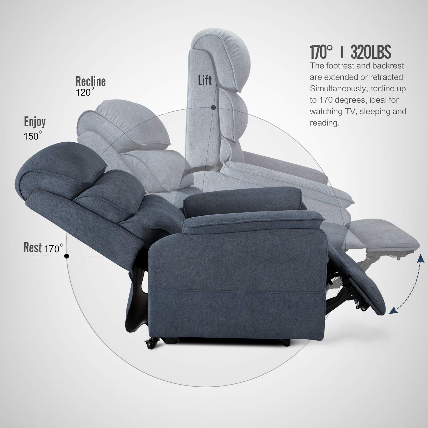 AECOJOY 13036UBU-LS01 recliners - View #4