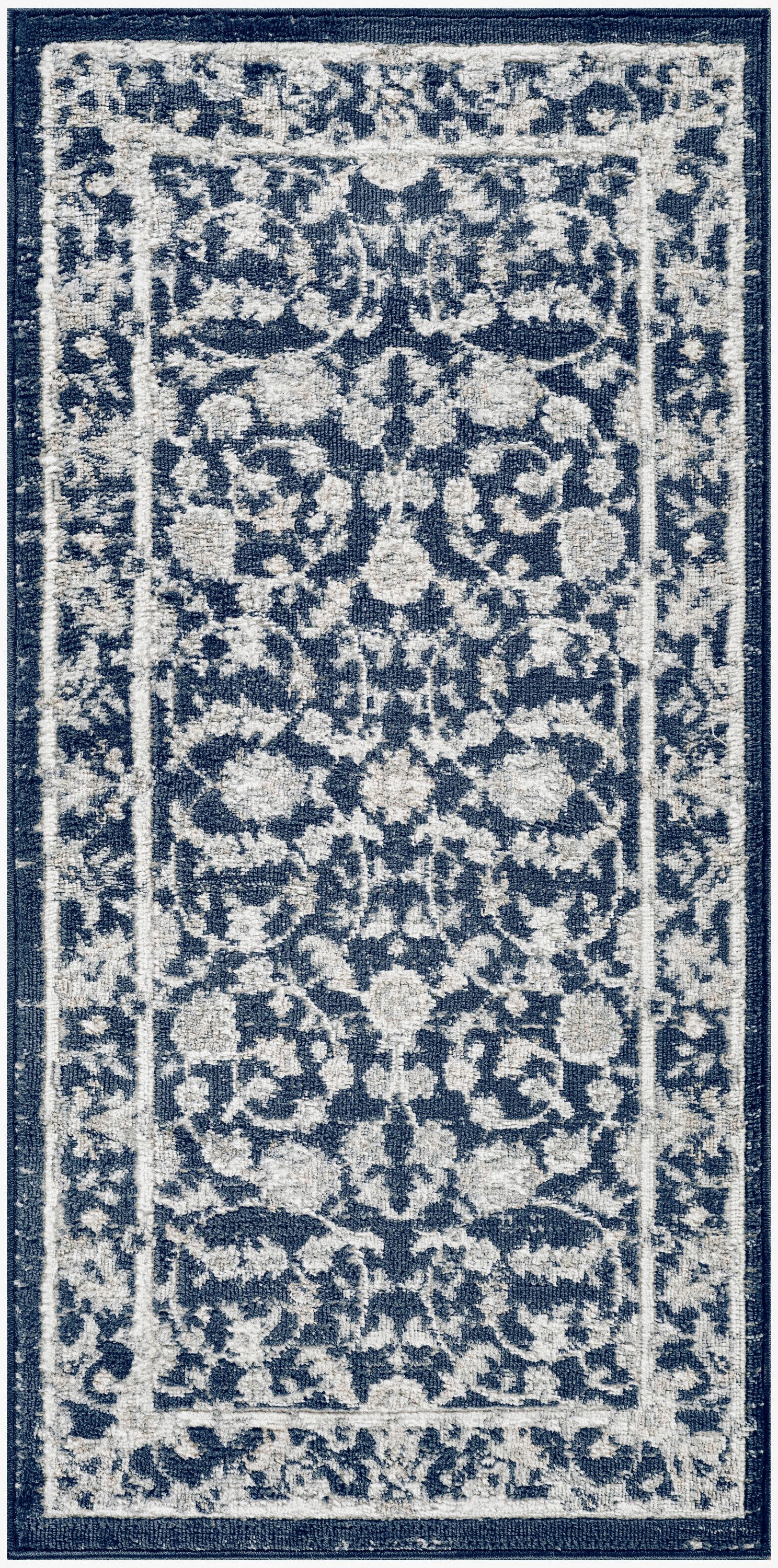  Home Dekor 2 x 4 ft Slate/Ivory Indoor Area Rug