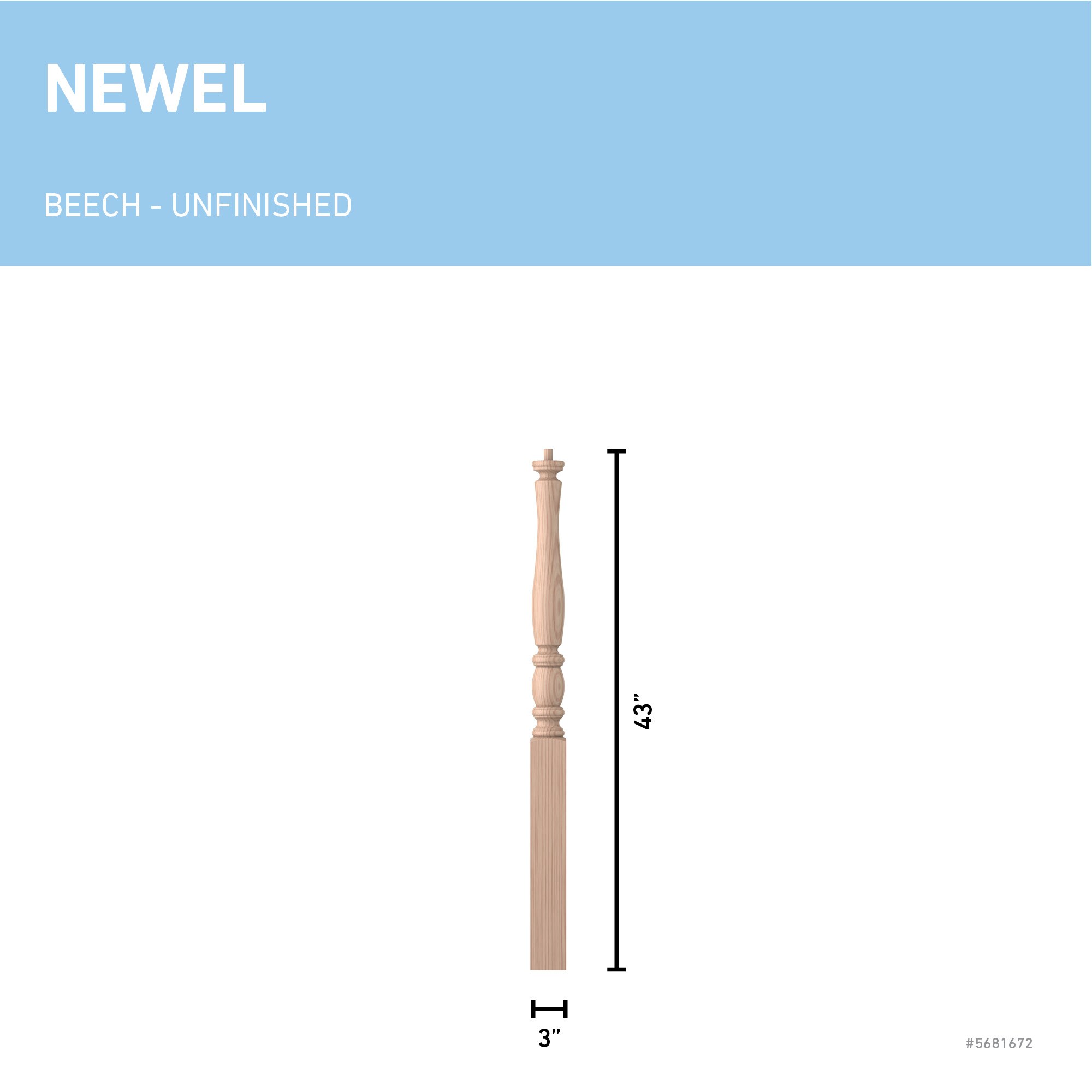 L.J. Smith Stair Systems LJP-3210-B Interior-Stairpart-Newel-Posts - View #3