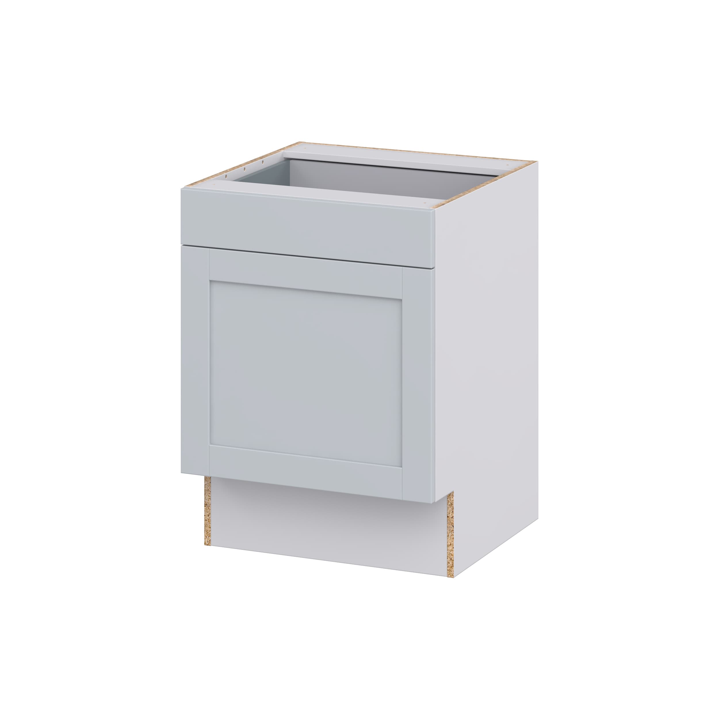 Hugo&Borg DSB24ADA(L/R)-CH Charlesberg 24-in W x 34.5-in H x 25-in D Light Gray Base Fully assembled Cabinet (Recessed Panel Shaker)