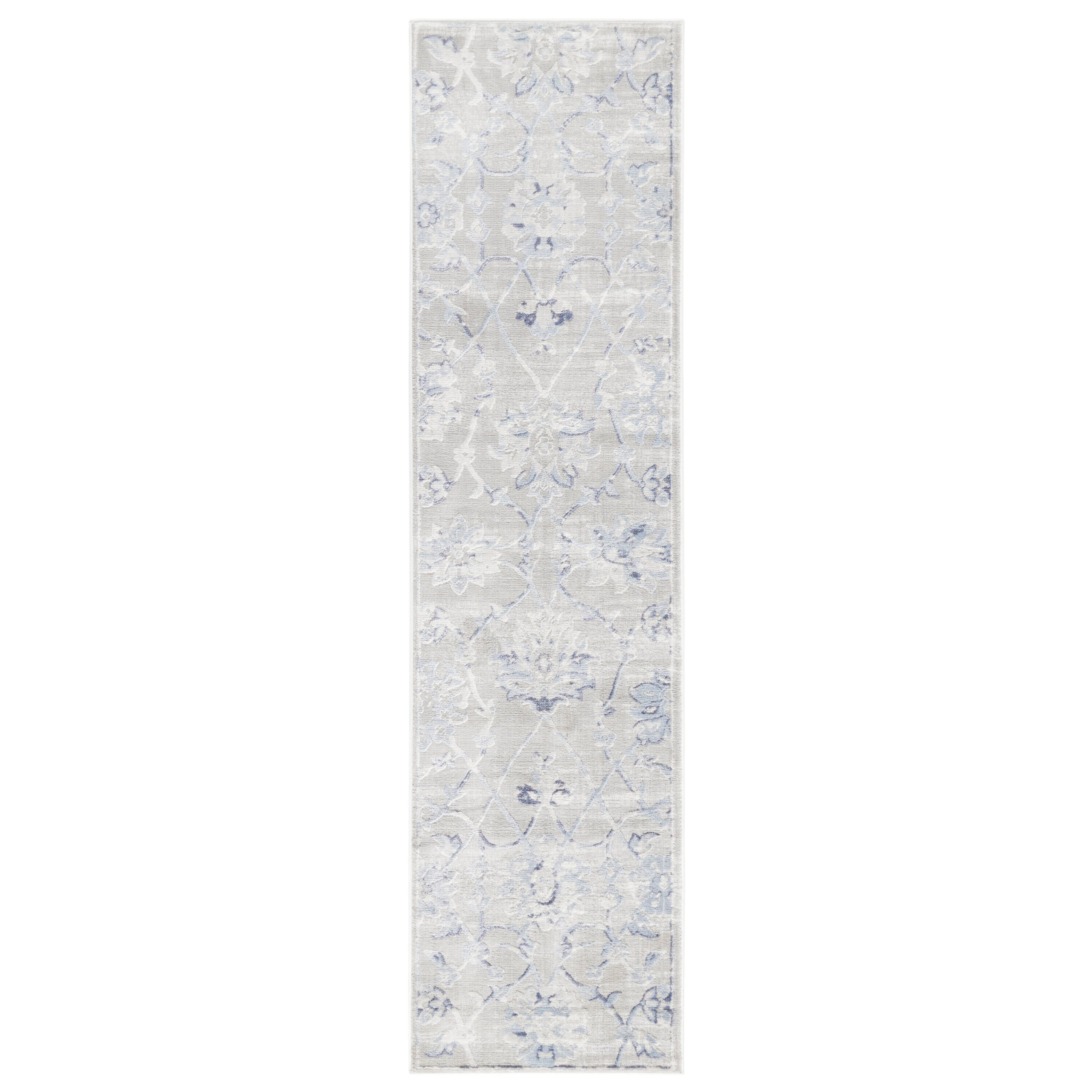 allen + roth Vivia 2 X 7 (ft) Gray-blue Indoor Runner Rug at Lowes.com