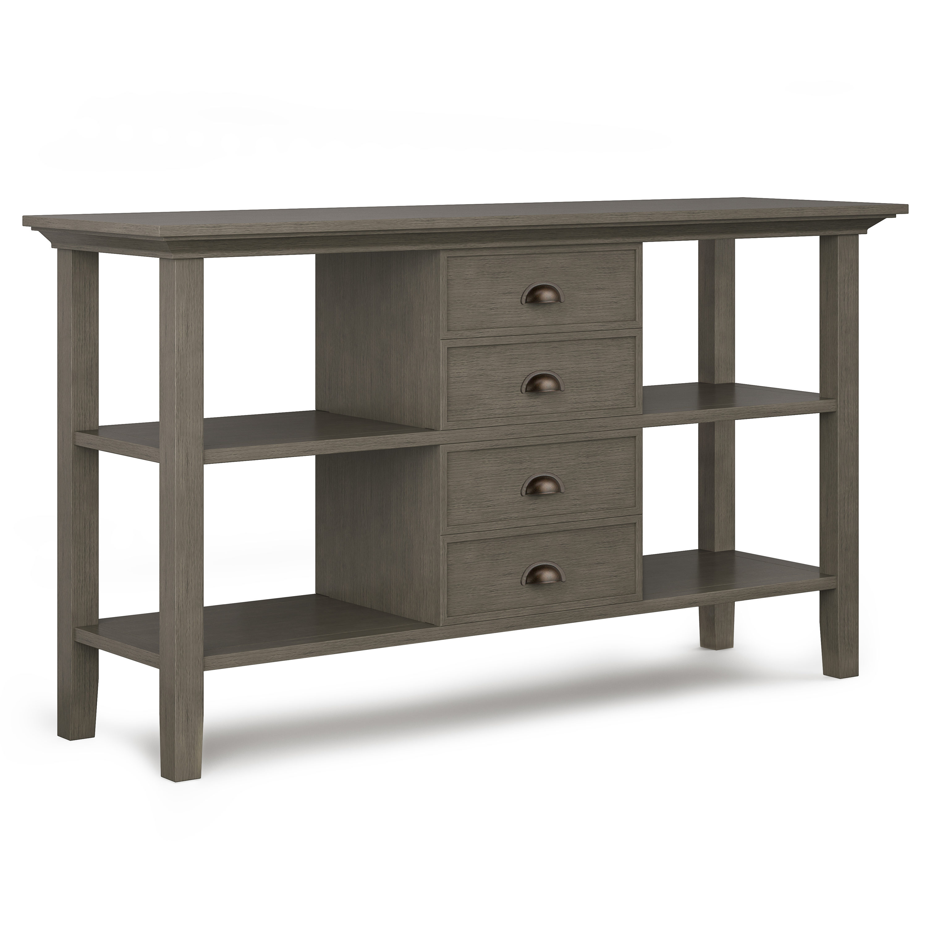 Simpli Home AXCADM-03FG Redmond Modern Stain Console table