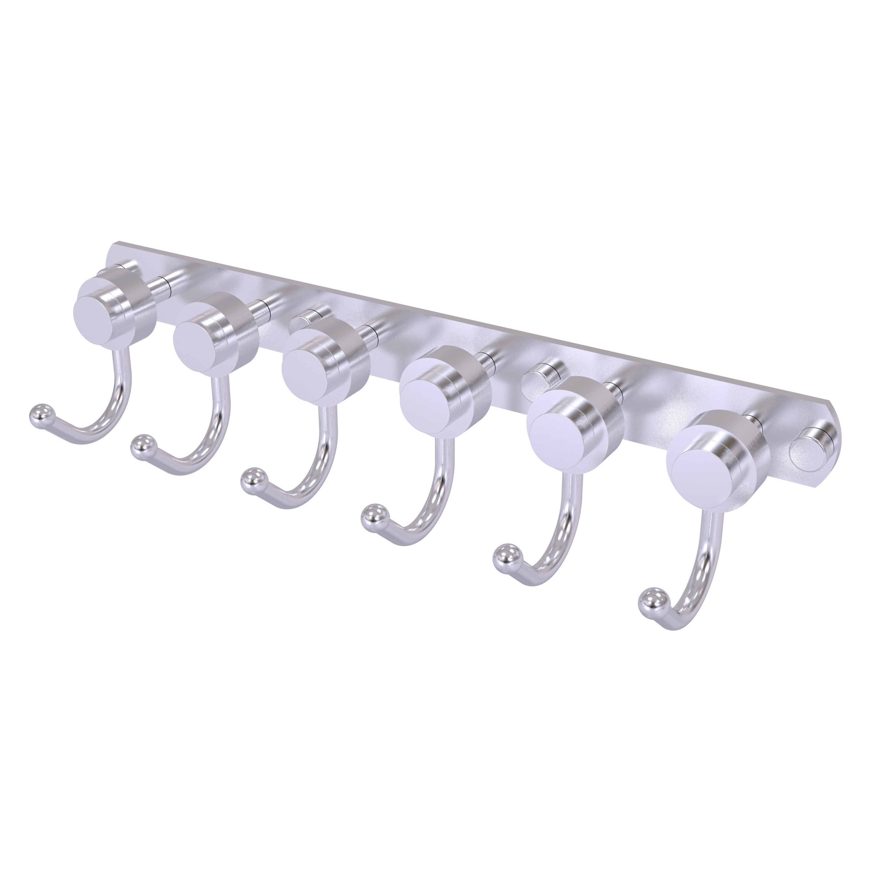 Allied Brass 920-6-SCH Mercury Satin Chrome 6 -Hook Wall mount Towel Hook