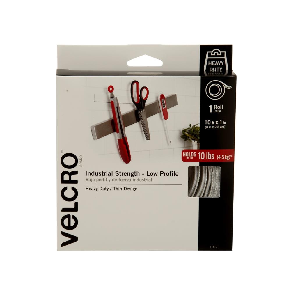 VELCRO Brand Industrial Strength Low Profile 10ft x 1in White Hook
