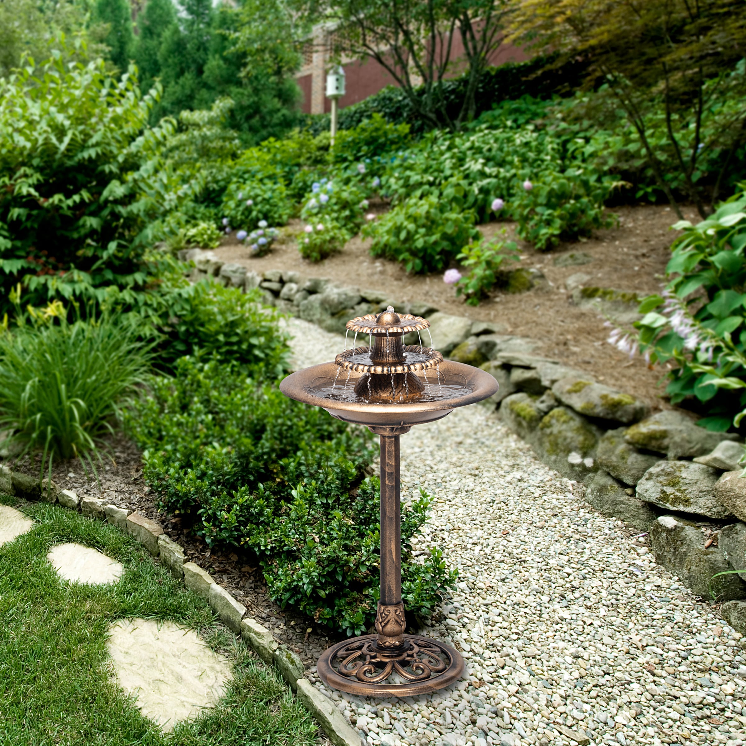 Alpine Corporation TEC106-BZ birdbaths - View #2