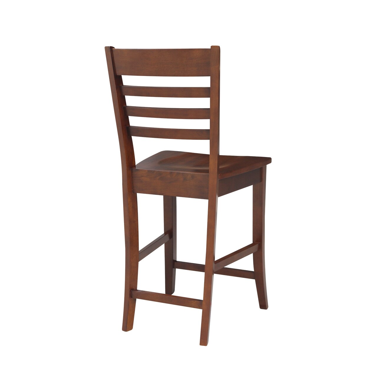 Elegant Roma Solid Hardwood Counter Height Barstool in Espresso