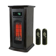 Up to 1500-Watt Infrared Quartz Tower Indoor Electric Space Heater with Thermostat and Remote Included