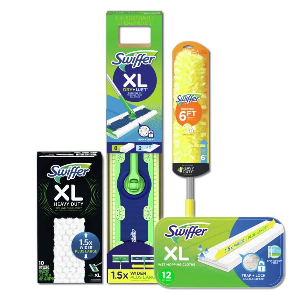 Swiffer Clean Home, Swiffer XL Mop Kit & Extendable Dusting Tools