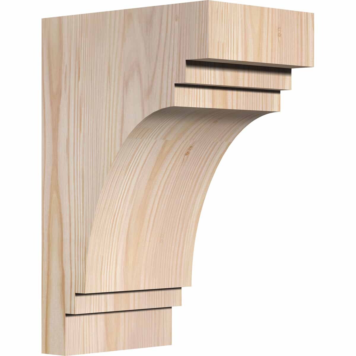 Ekena Millwork COR06X08X12PEC00SDF 5.5-in x 8-in x 12-in Pescadero Unfinished Douglas fir Wood Paintable/Stainable Corbel