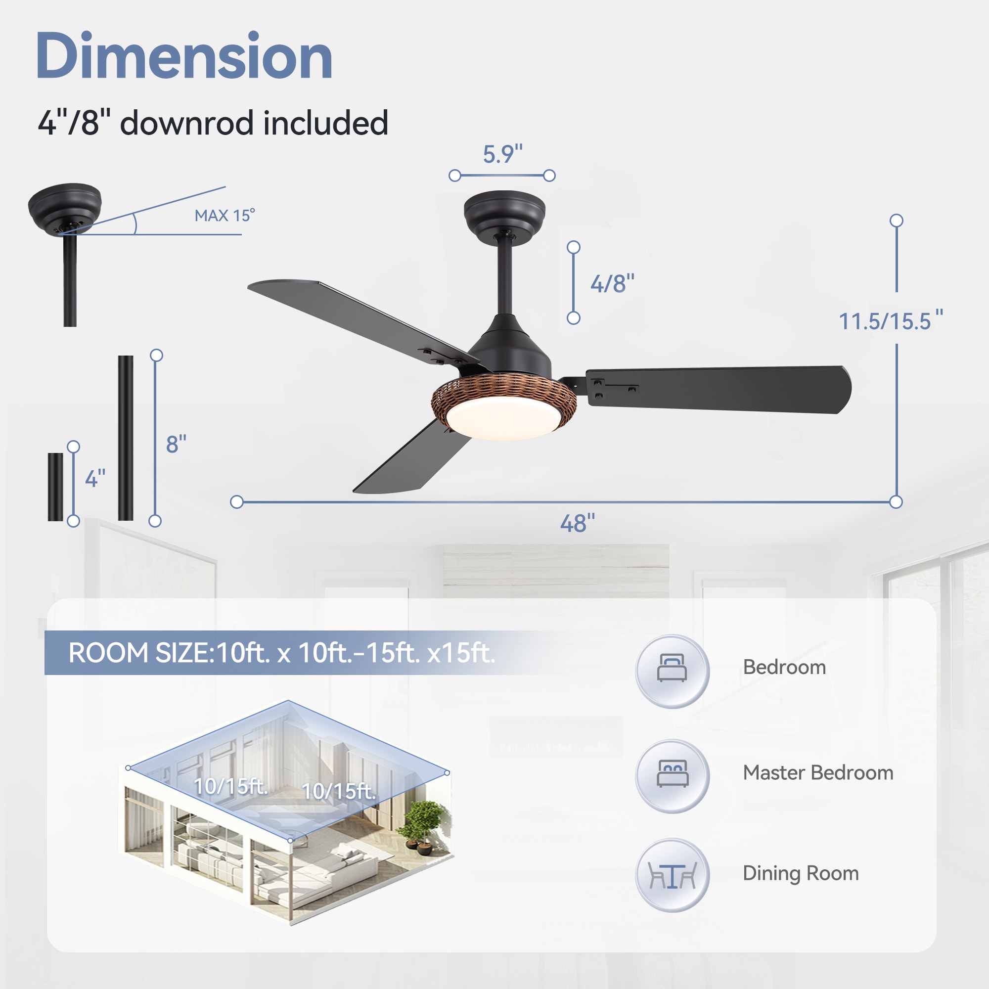 Breezary 35062-BK Ceiling-Fans - View #11