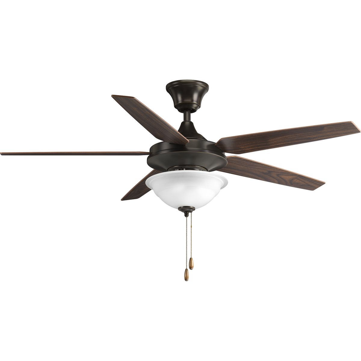 Progress Lighting Airpro Signature 54 In Antique Bronze With Medium Cherryclassic Walnut Blades 5478