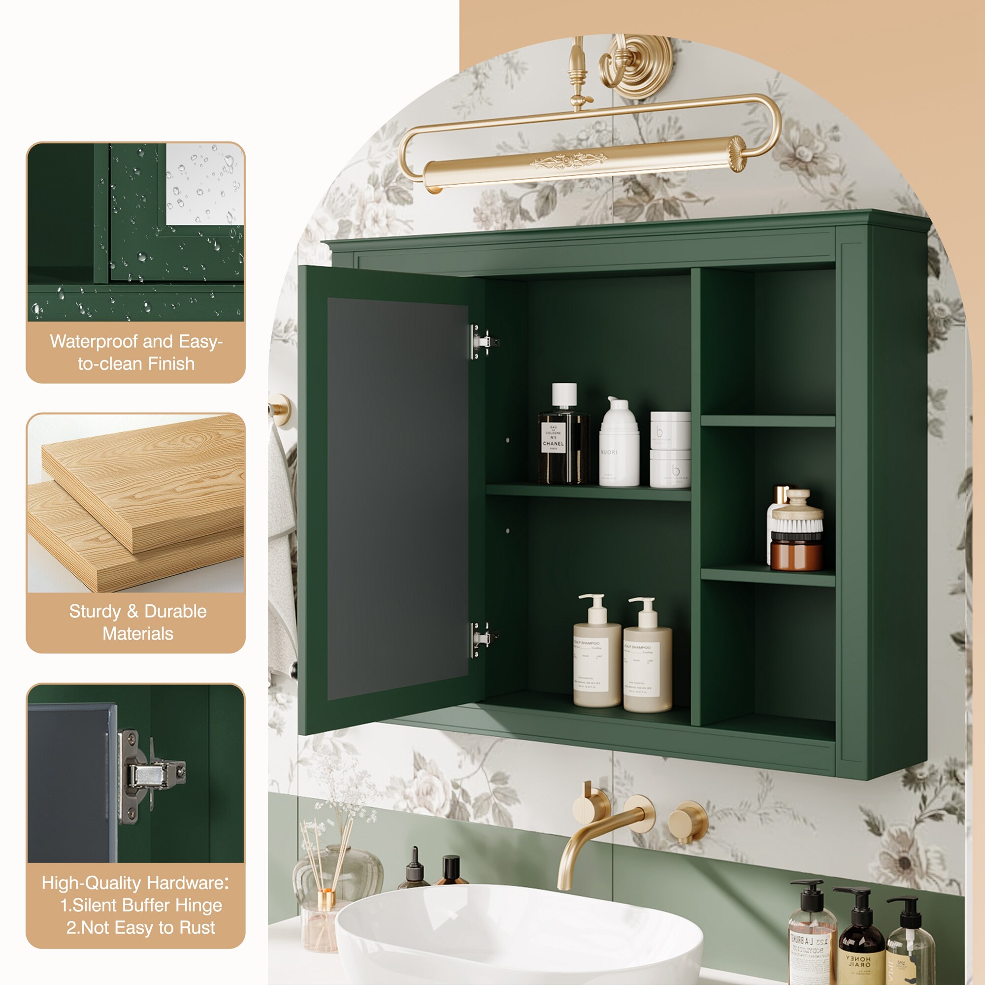 Forclover CM-WF322917AAF Bathroom-Medicine-Cabinets - View #5