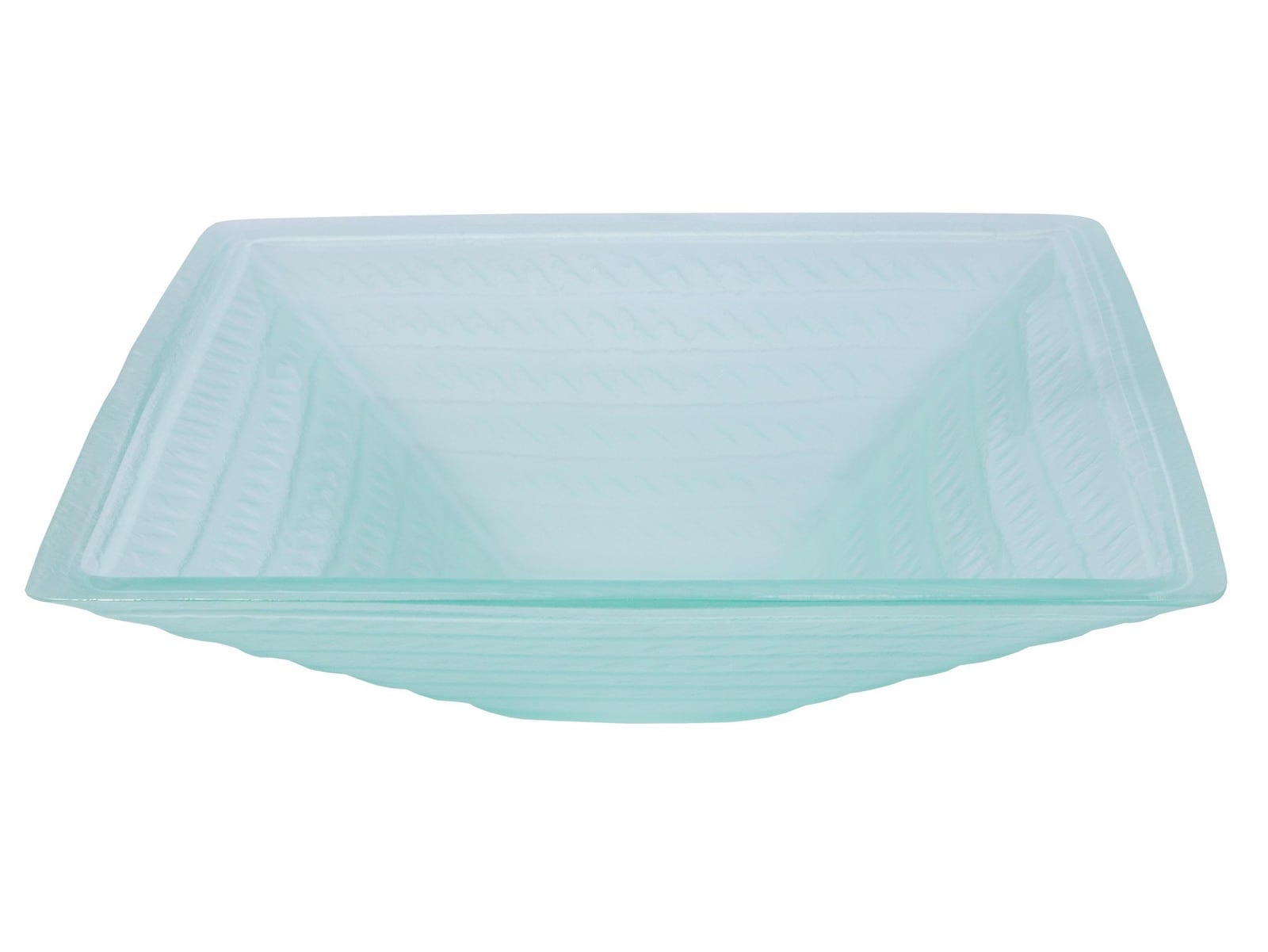 Clear Tempered Glass Square Above-Counter Vessel Sink