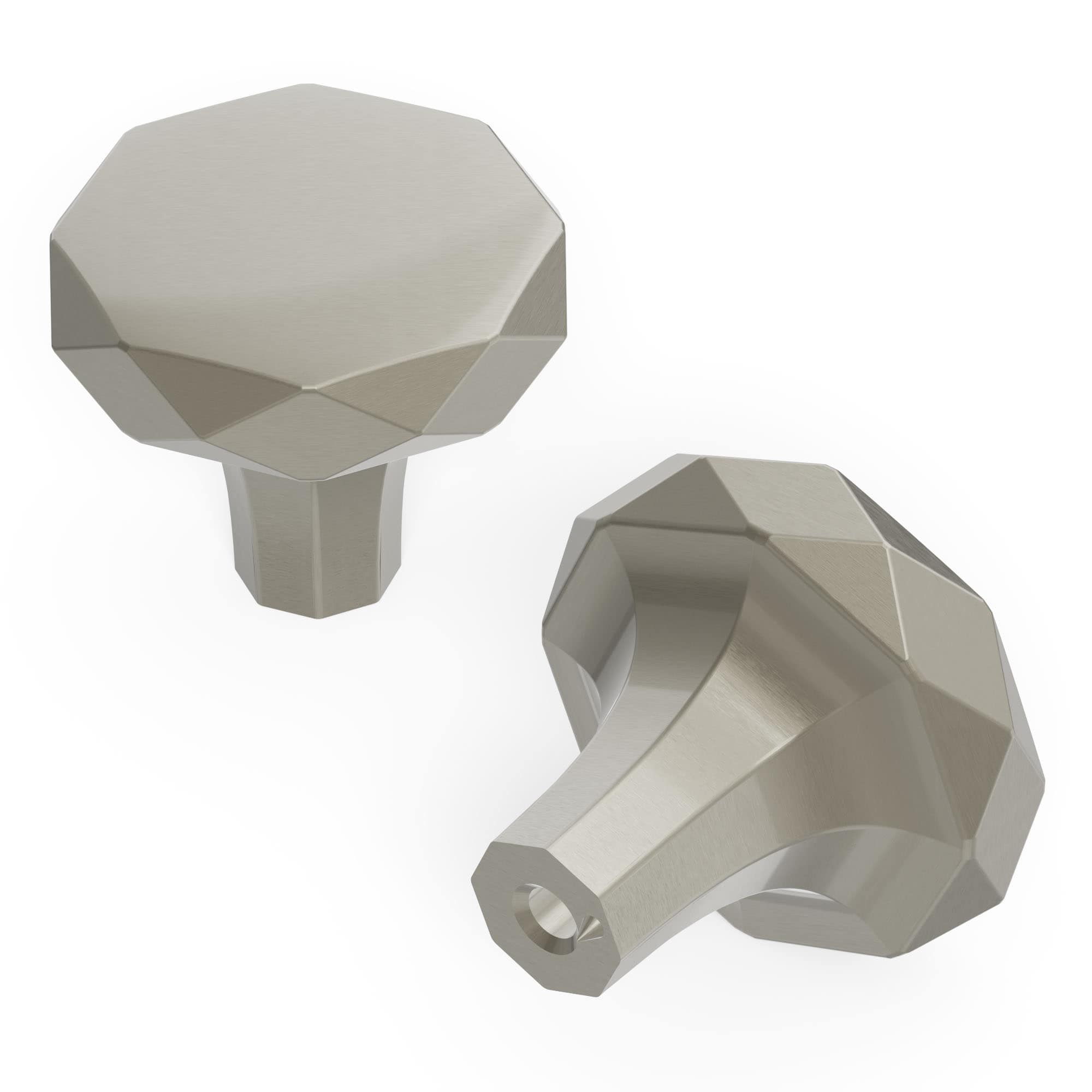 Hickory Hardware H077839SN Karat 1-1/4-in Satin Nickel Round Contemporary Cabinet Knob