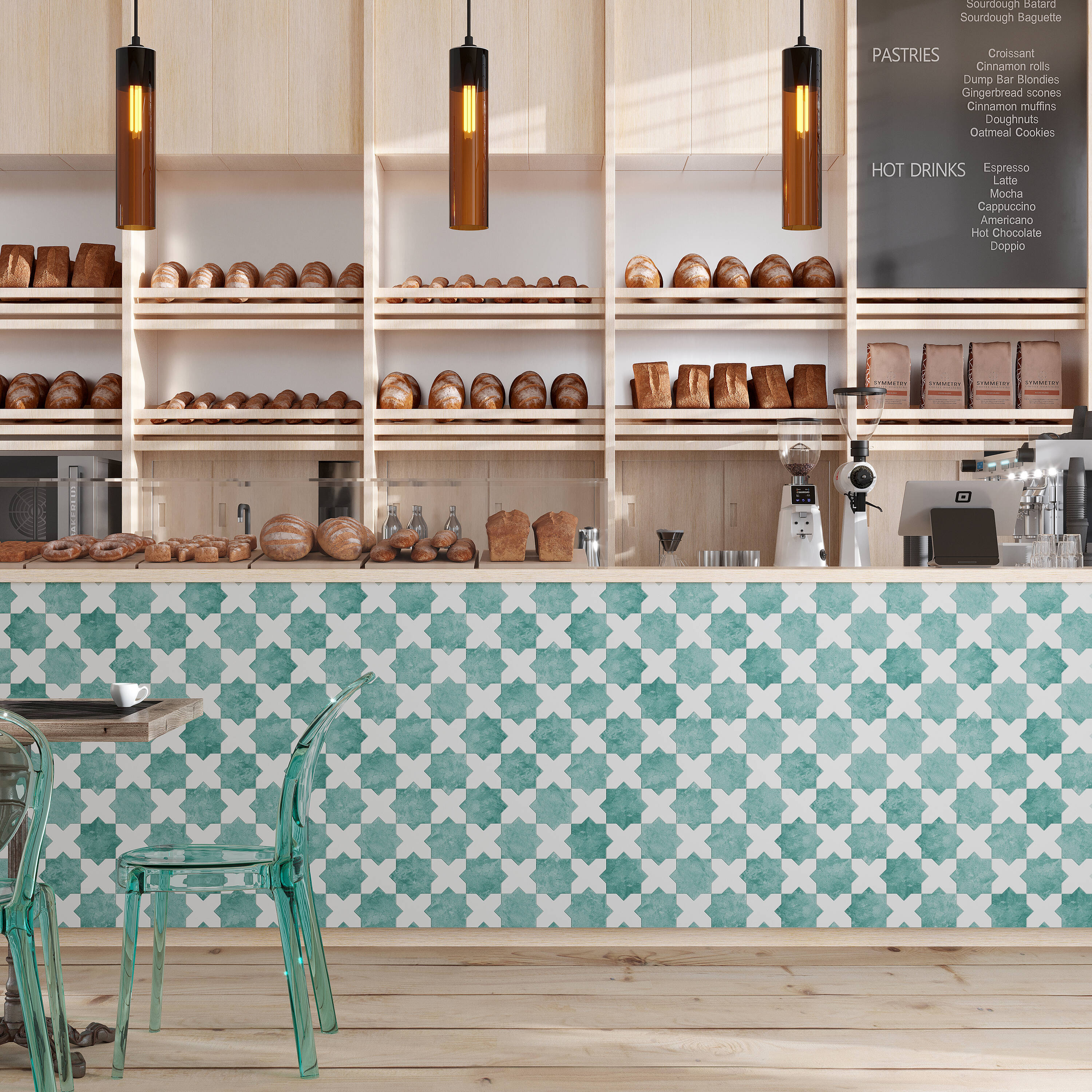 Apollo Tile MOR88GRNSTRA Siena Pistachio Green 6-in x 6-in Matte Ceramic Stone Look Floor and Wall Tile (5.37-sq. ft/ Carton)