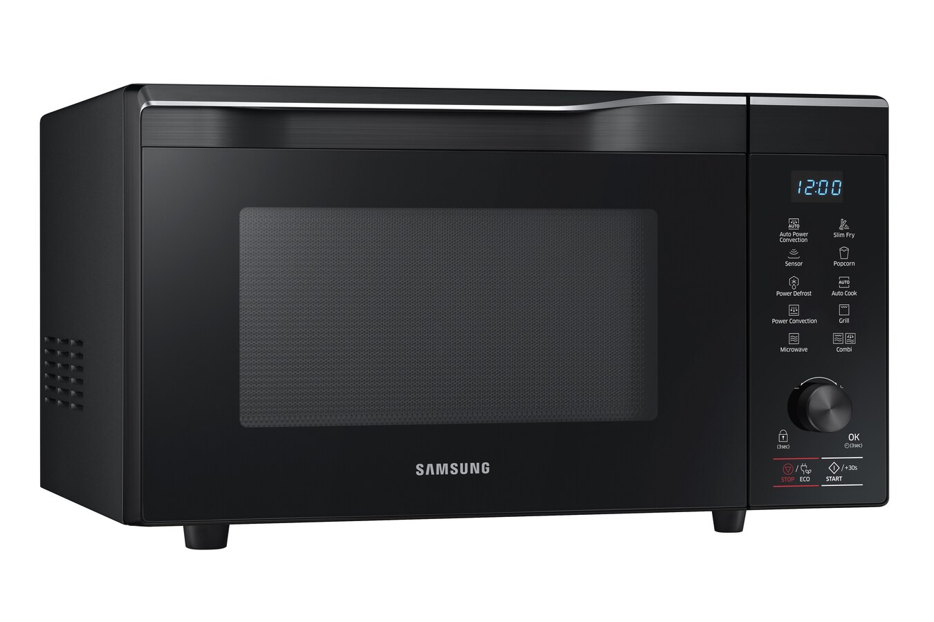 Samsung 1.1-cu ft 1700-Watt Air Fry Sensor Cooking Controls Countertop  Convection Microwave (Fingerprint-resistant Black Stainless Steel) in the  Countertop Microwaves department at