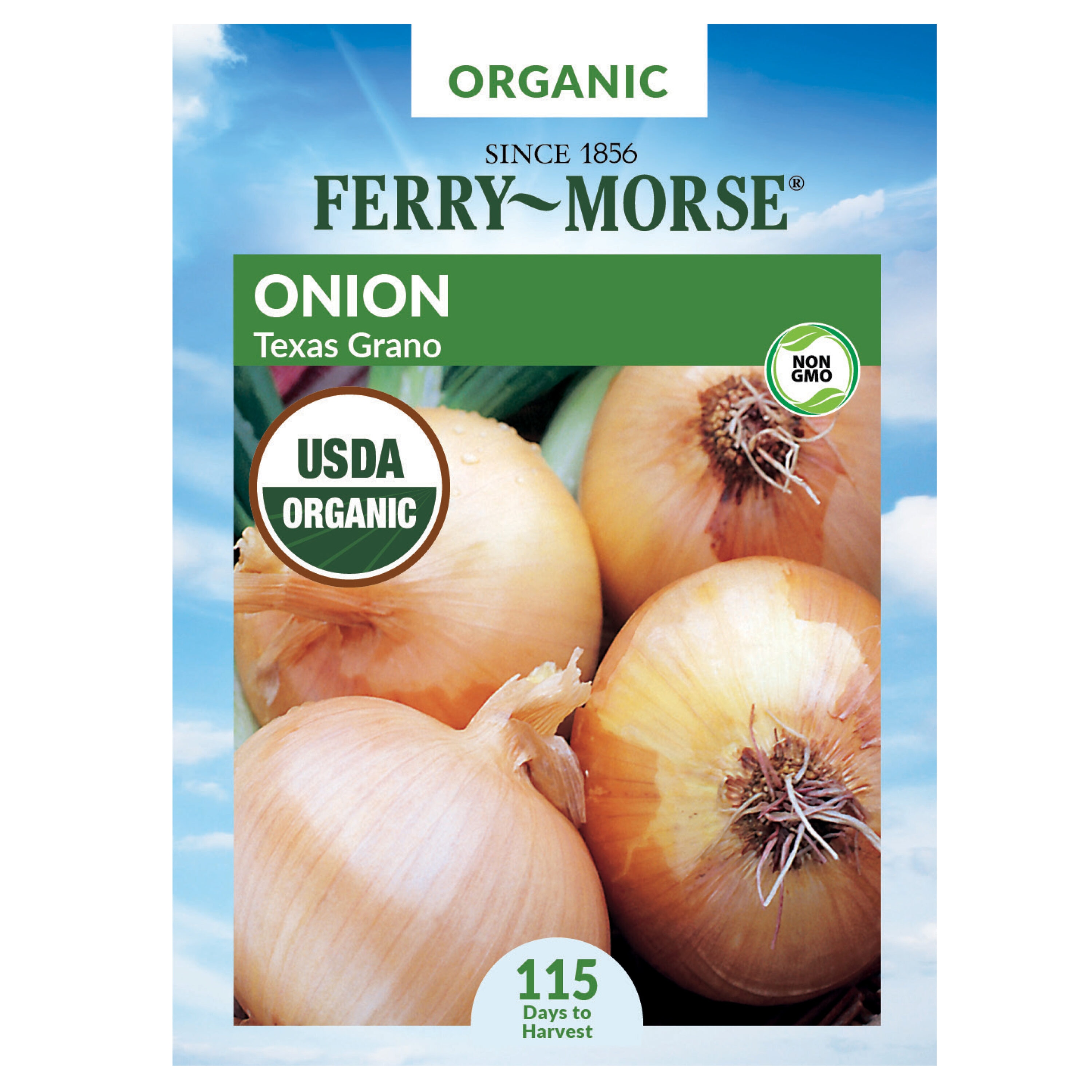 Ferry-Morse 914082.299.643968 Organic Onion Grano Texas Organic Vegetable Seeds 0.6 Gram(s)