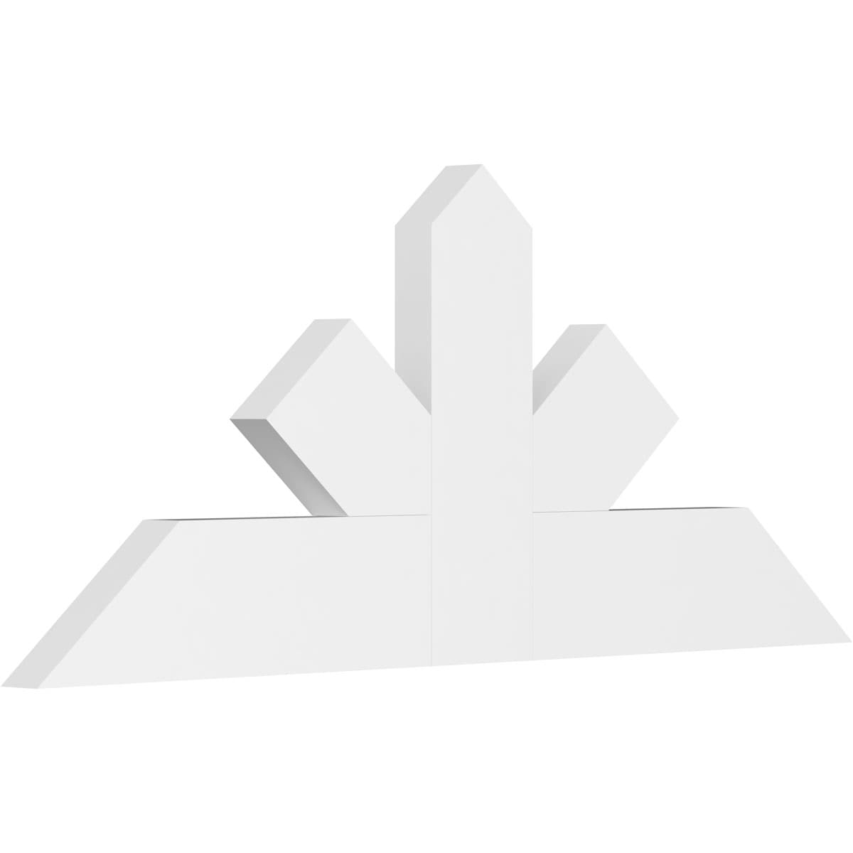 Ekena Millwork GBP048X20X0206SAR00 Saratoga White PVC Gable bracket