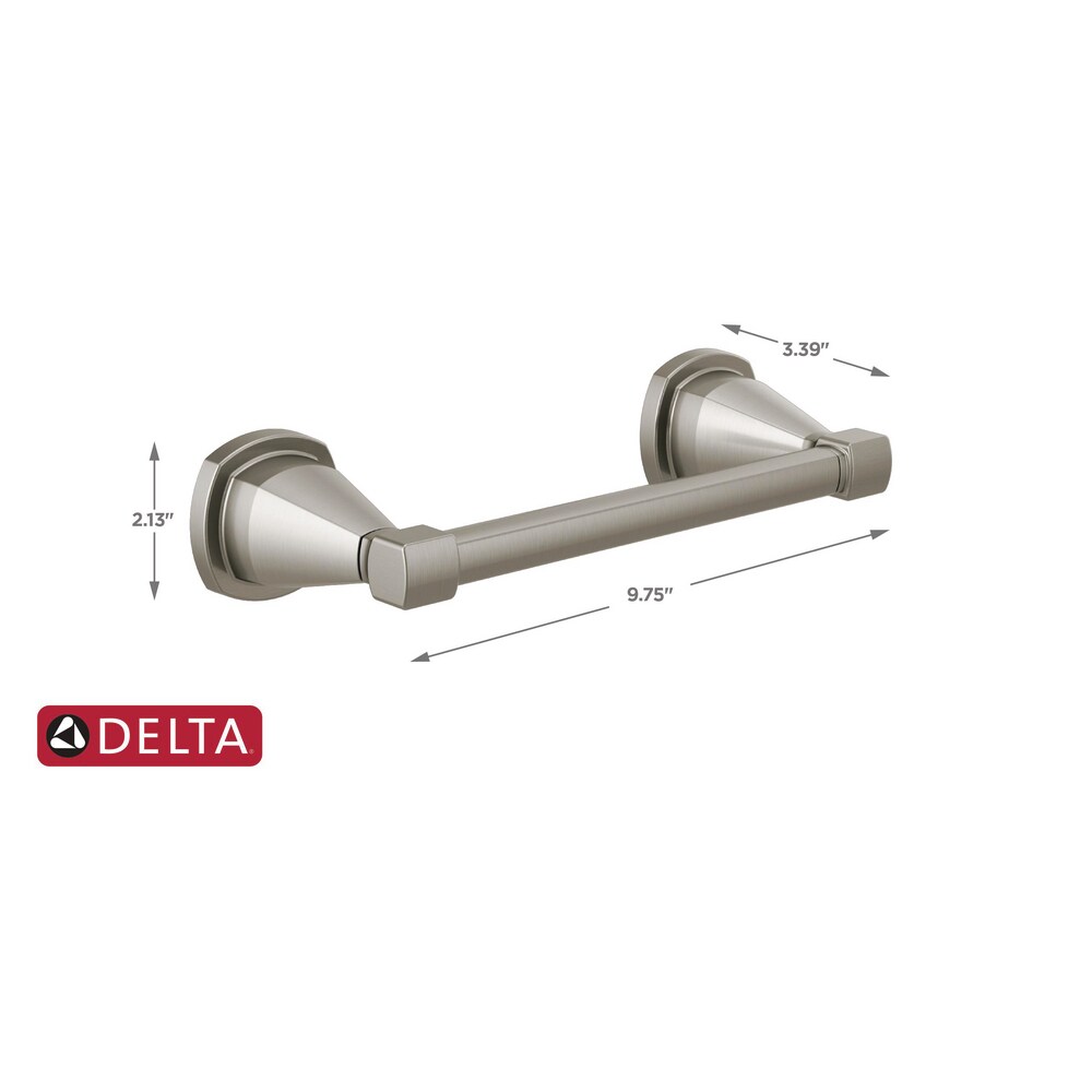 Delta Stryke Matte Black Wall Mount Single Post Toilet Paper