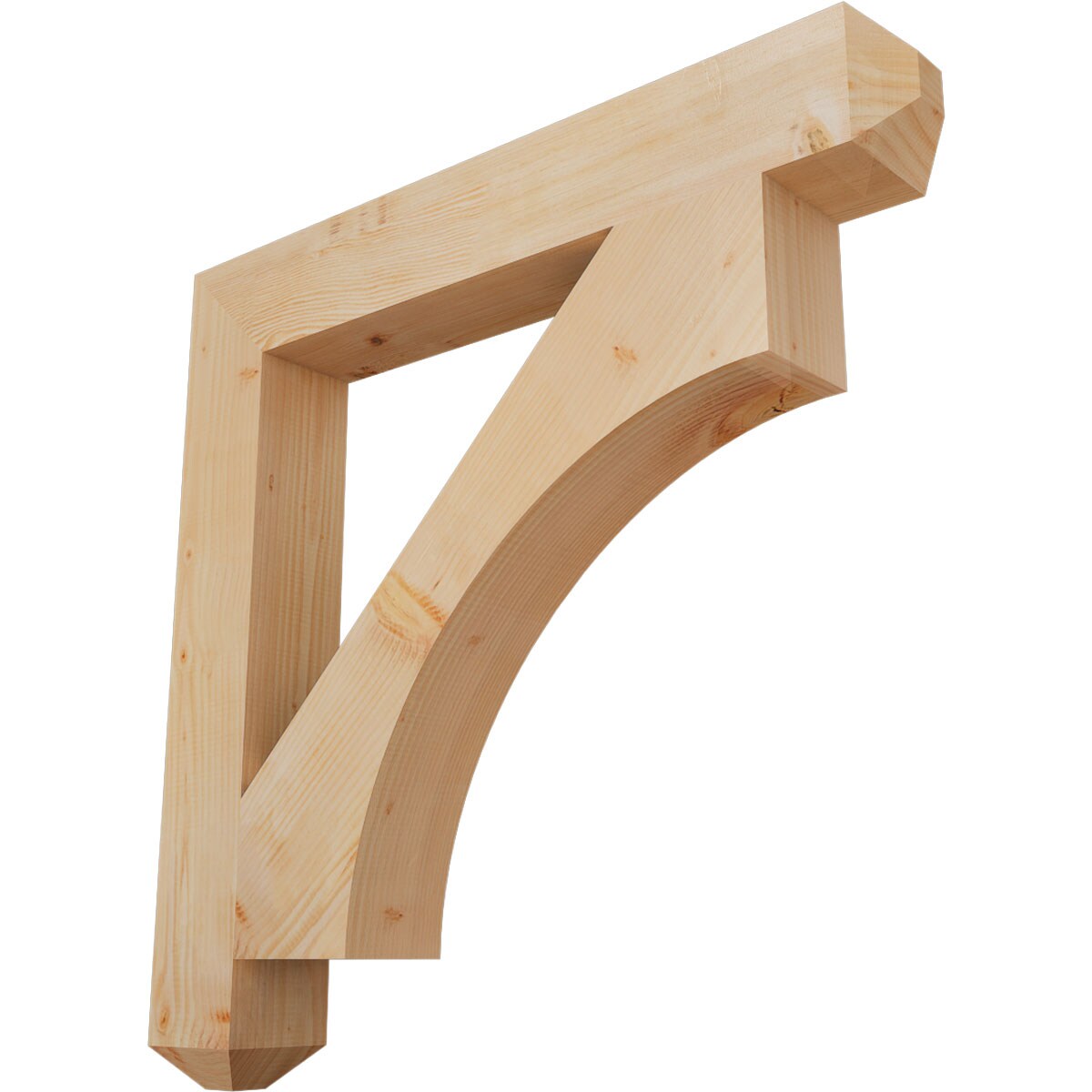 Ekena Millwork BKT06X42X42WTL04SDF Westlake craftsman smooth 5-1/2-in x 42-in x 42-in Douglas fir Brown Wood Standard bracket