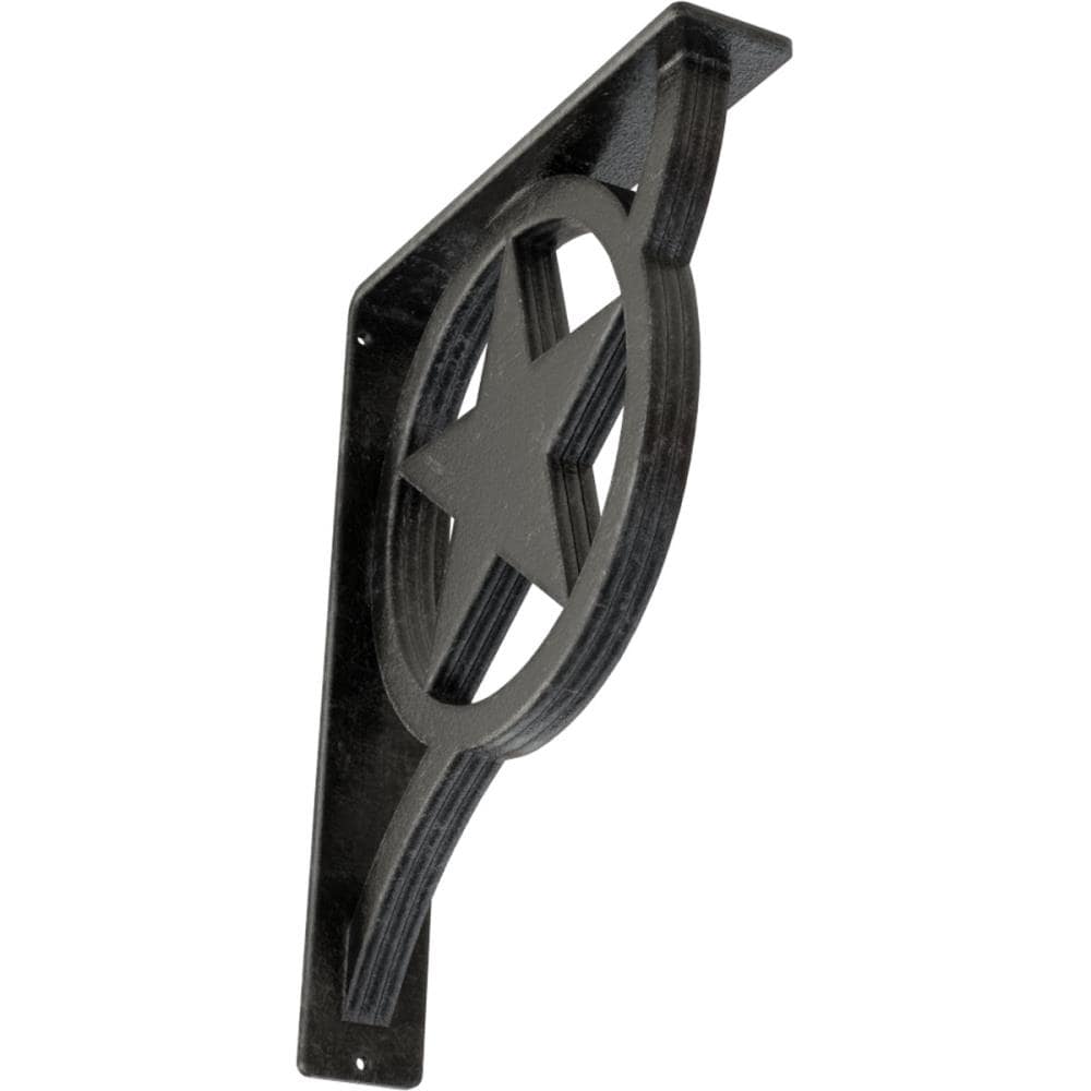 Ekena Millwork BKTM02X10X12TAUASV Austin 10-in x 2-in x 12-in Gray Wrought iron Countertop support bracket