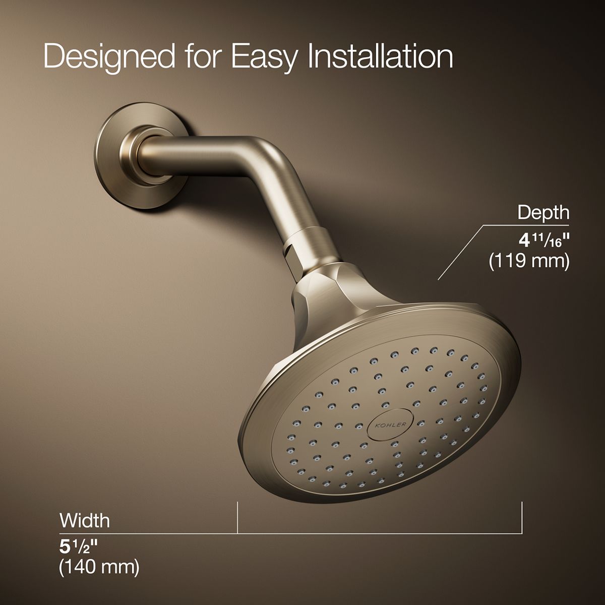 KOHLER 457-AK-BV Fixed-Showerhead - View #3