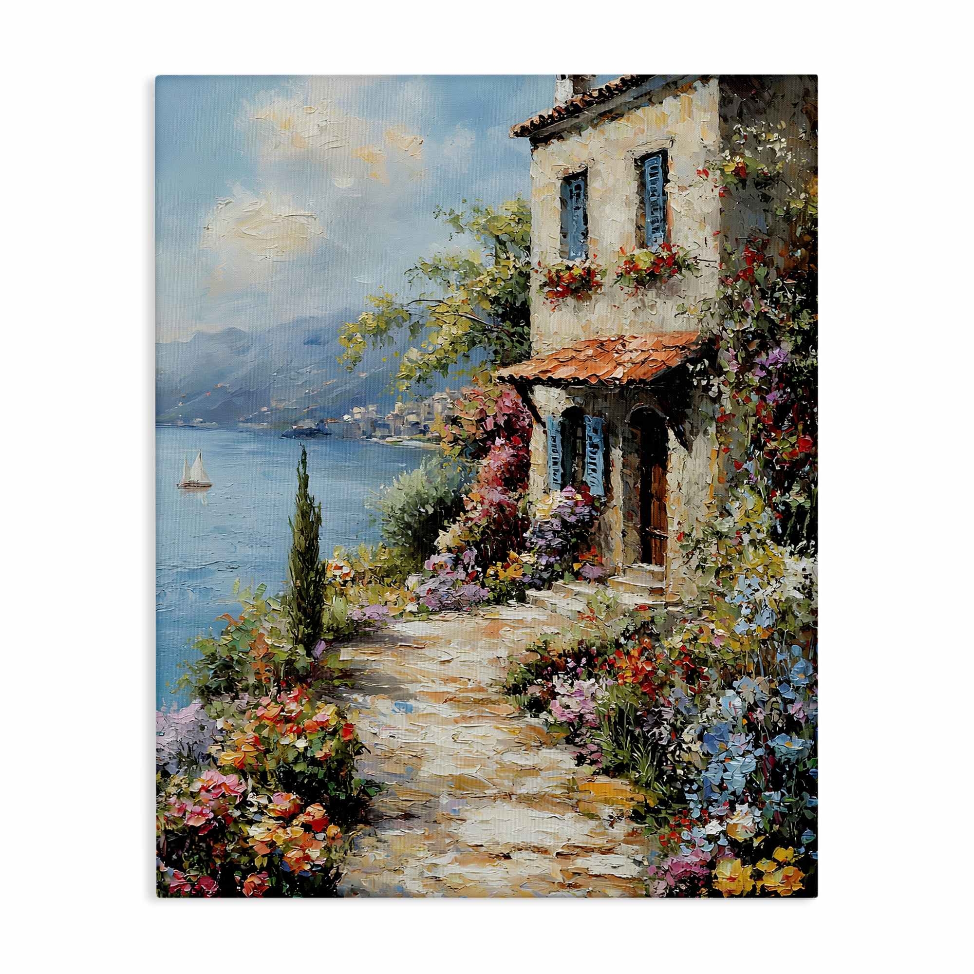 Stupell Industries BT-709-CN-24X30 Seaside Cottage Architecture Canvas Wall Art By Franklyn Gregory 24 x 30