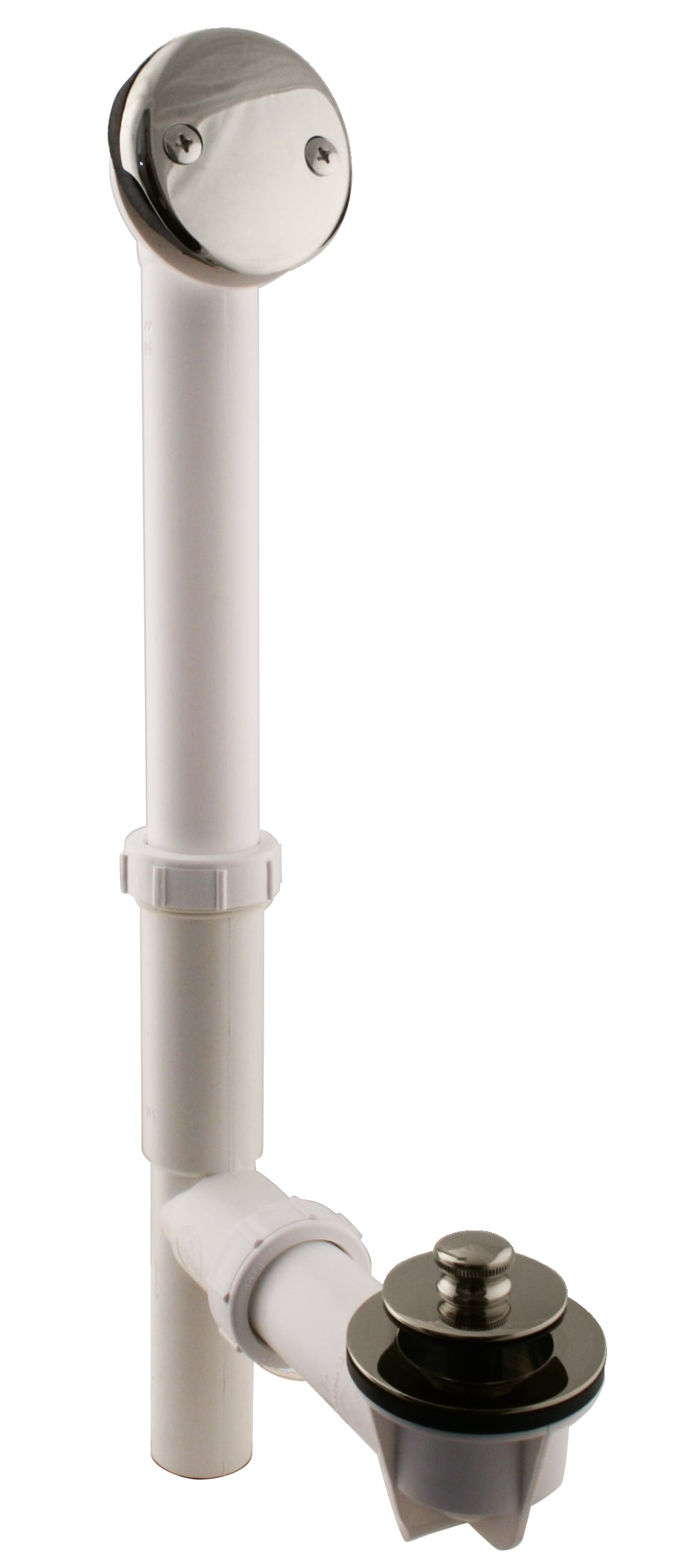 WESTBRASS 597244-05 Bath Waste with Pull and Plug 1-1/2 In. Tubular White In Polished Nickel 597244-05