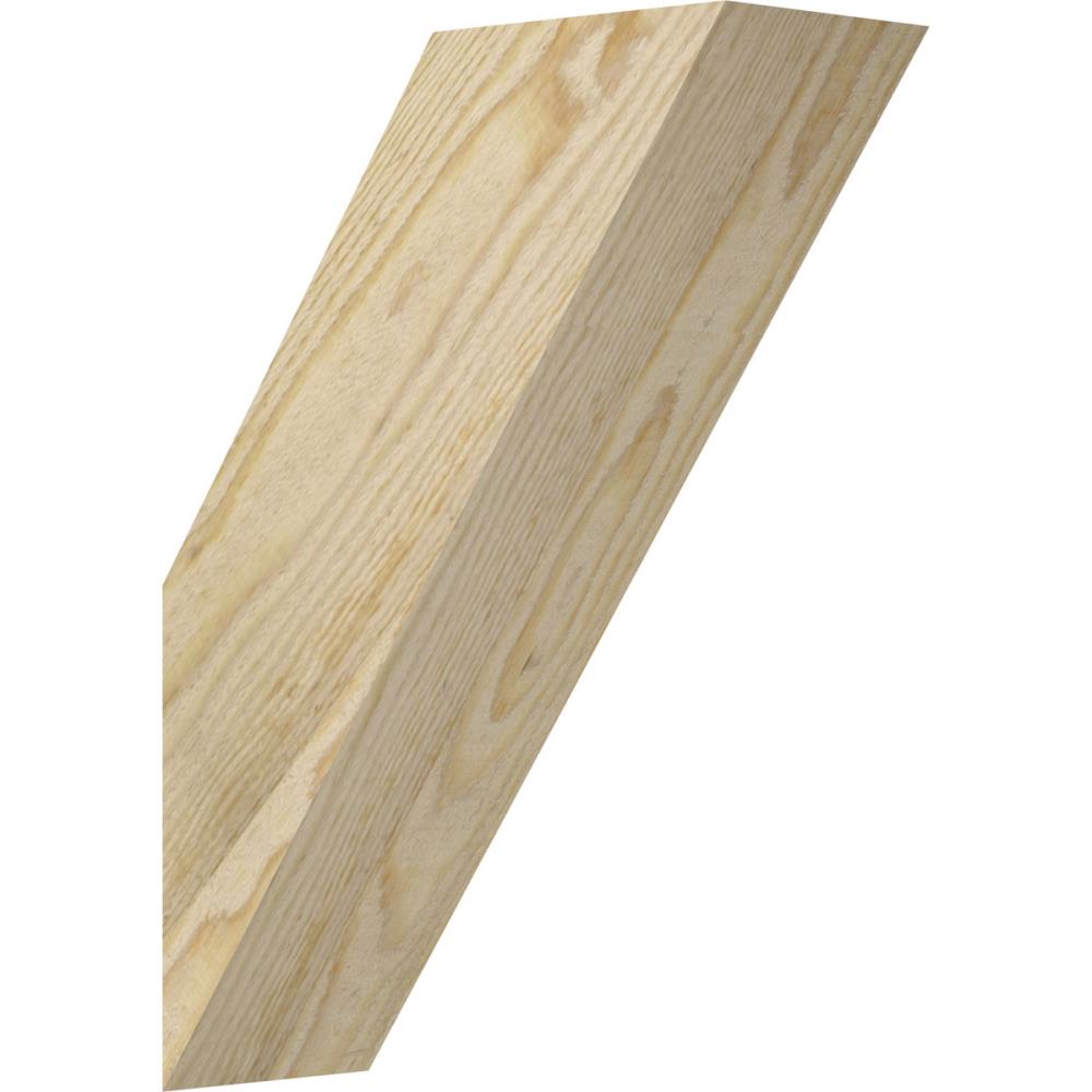 Ekena Millwork BRC04X10X14TRA00RDF 4-in x 10-in x 14-in Douglas Fir Unfinished Wood Traditional Rough Sawn Knee Brace