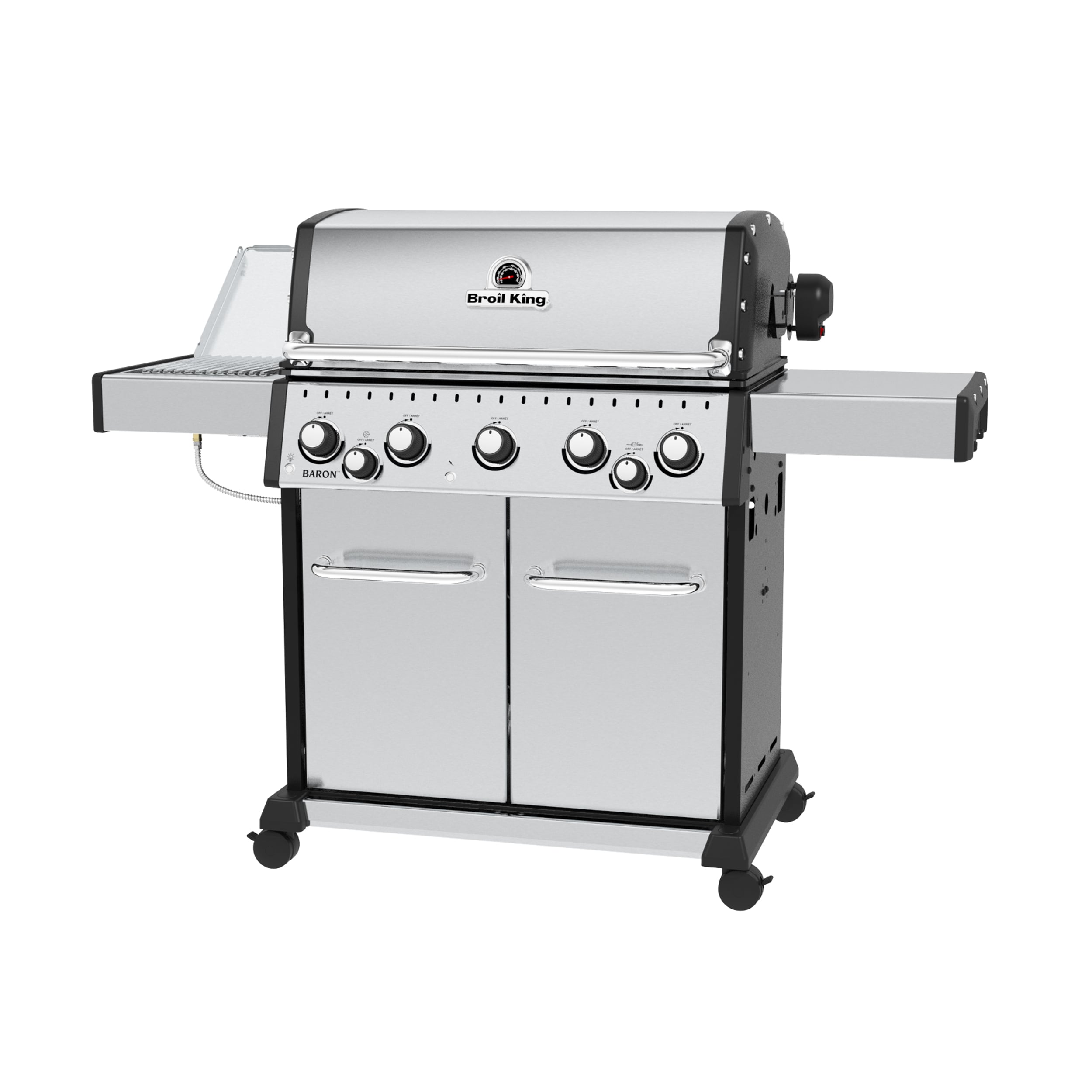 Forsendelse Kiks Symphony Broil King Baron Stainless Steel 5-Burner Liquid Propane Infrared Gas Grill  with 1 Side Burner in the Gas Grills department at Lowes.com