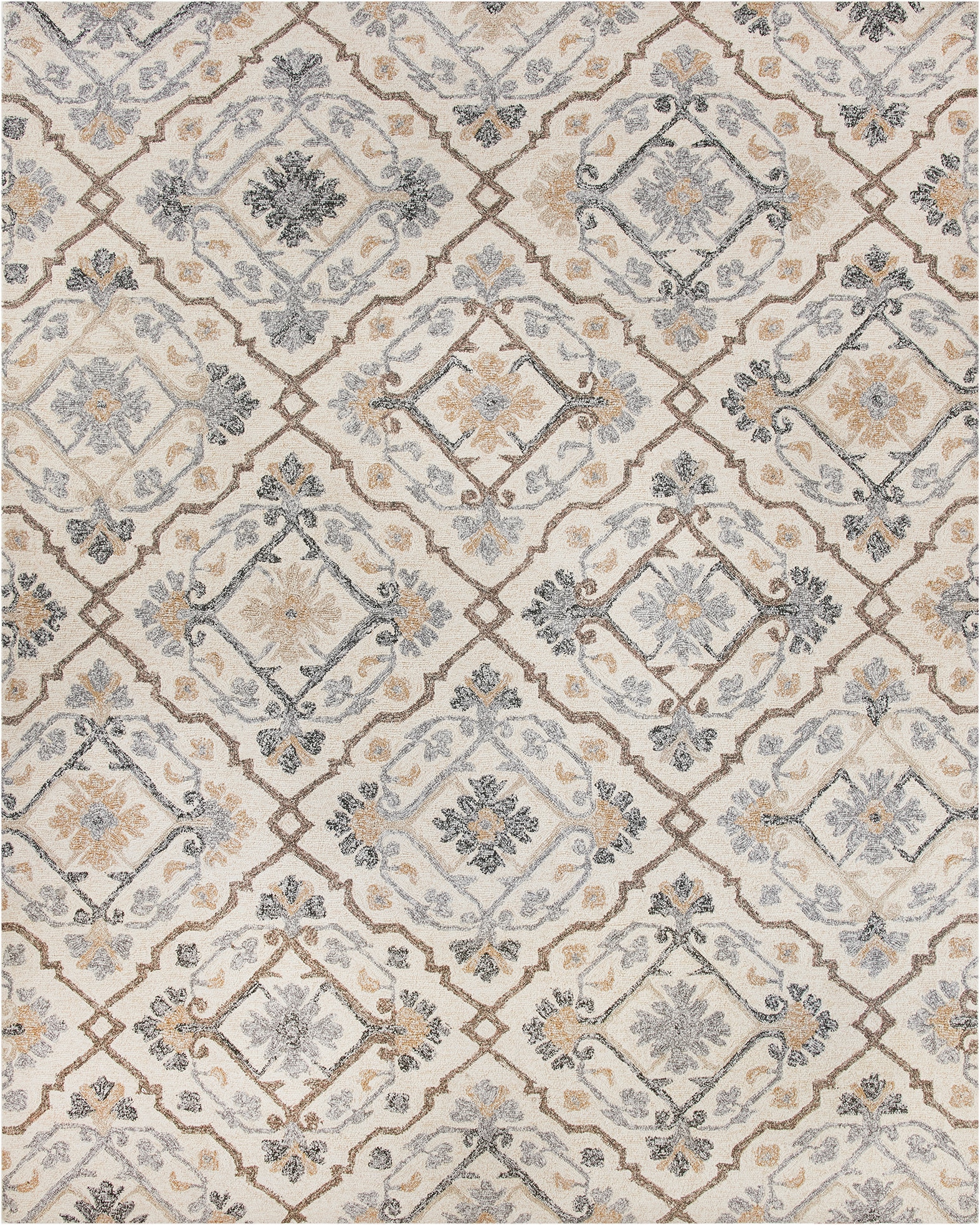 allen + roth 9 x 12 Tonal Grey Indoor/Outdoor Medallion Area Rug in the Rugs  department at
