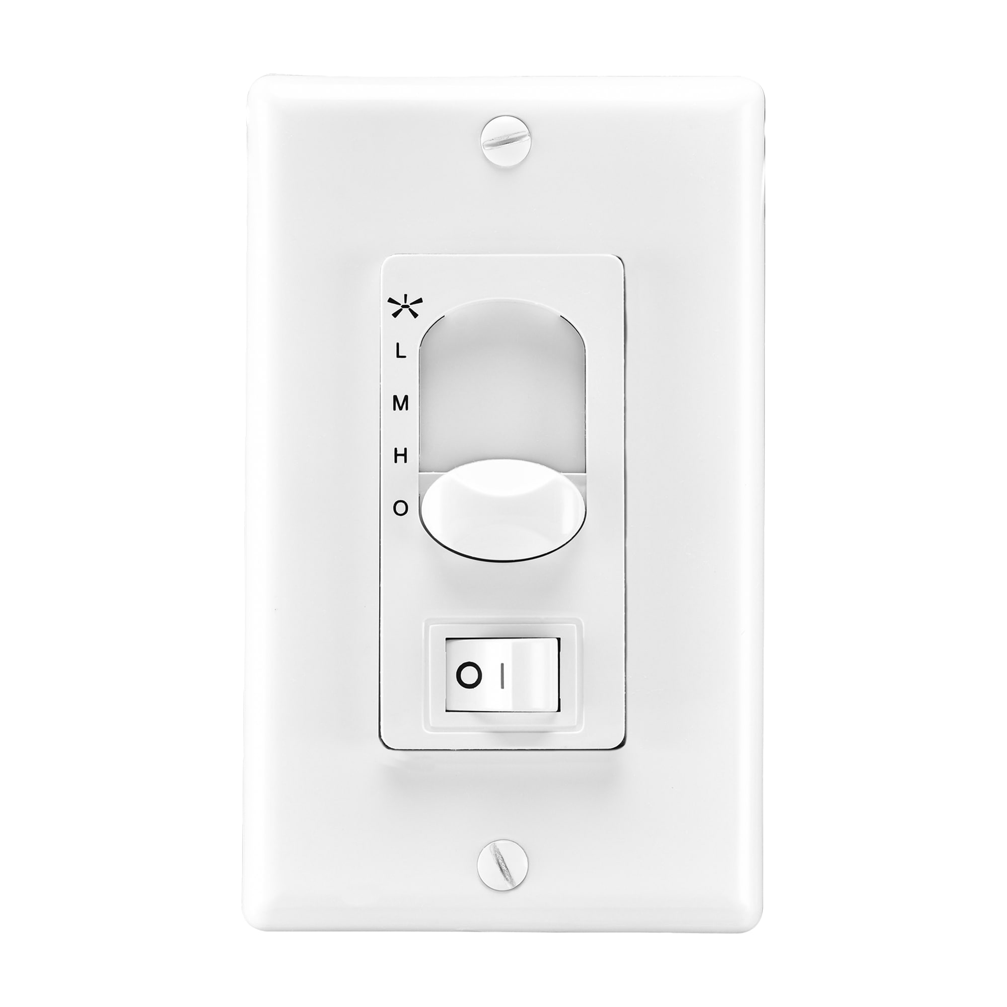CARRO USA LUC9032 Pyatt Universal 4.5-in 3 -Speed White Plastic Indoor Wall Switch Ceiling Fan Remote