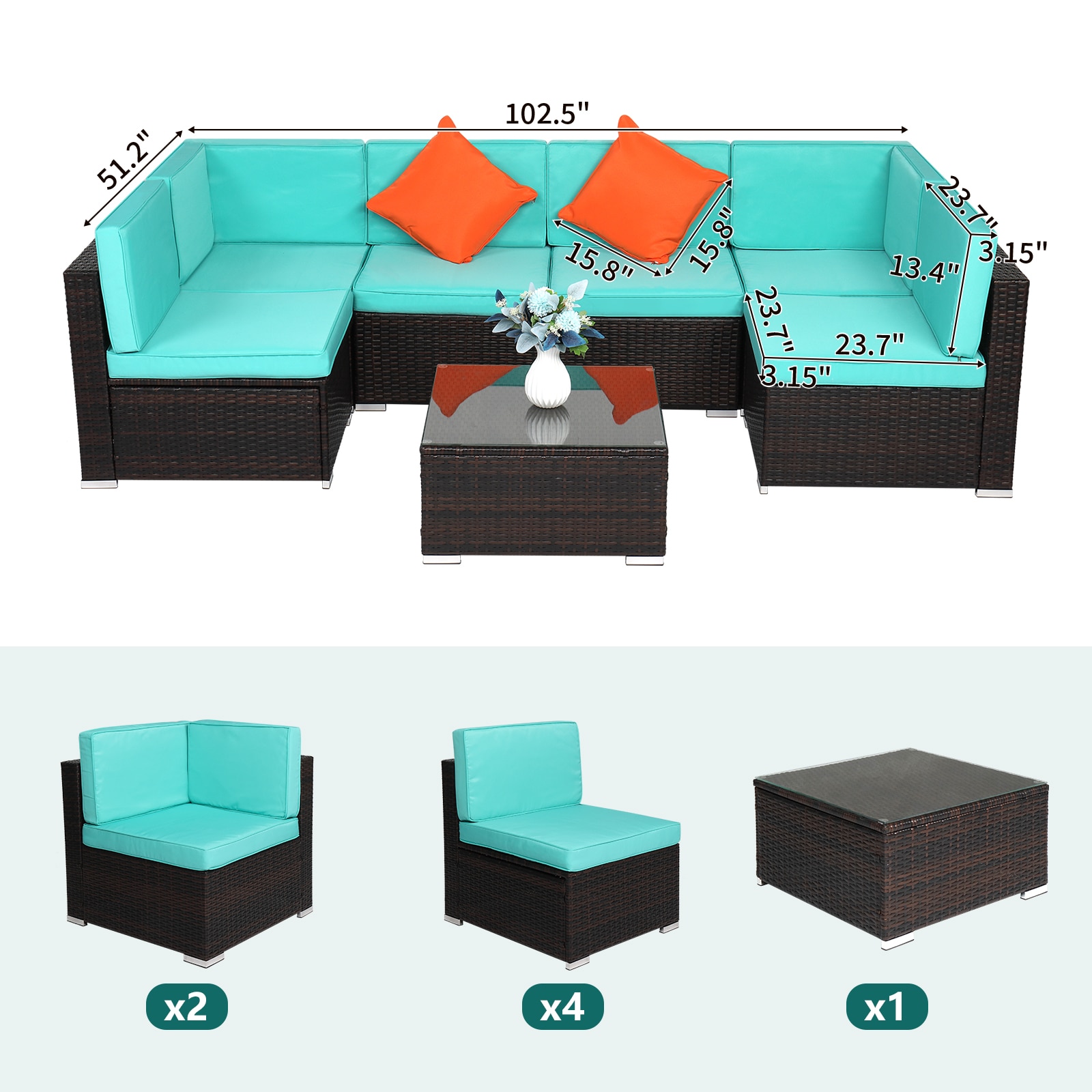 Winado 366702581323 Patio-Conversation-Sets - View #3