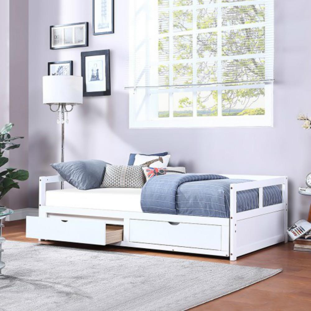 CASAINC White Contemporary/Modern Sofa Bed in the Futons & Sofa Beds ...