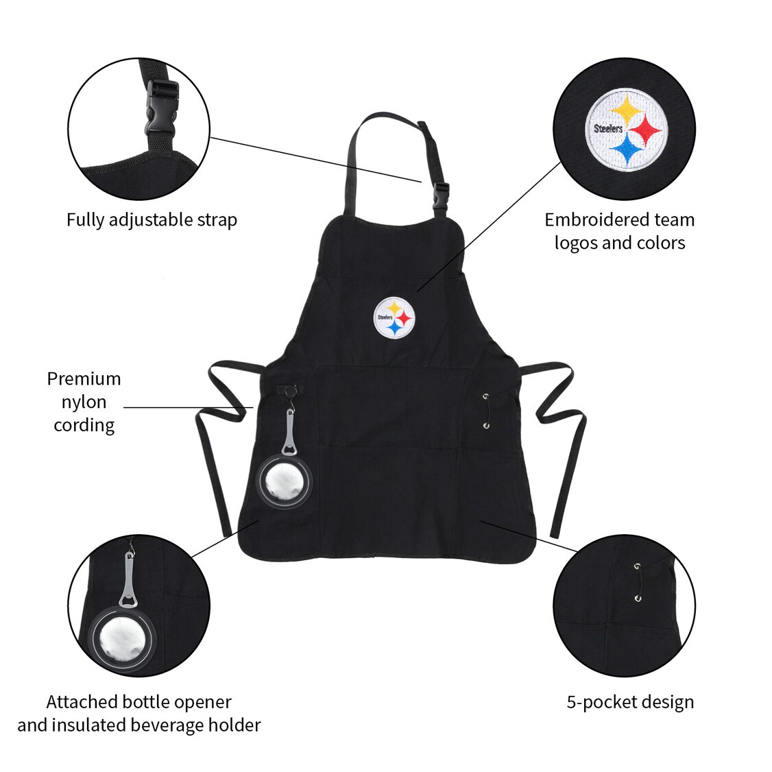 Team Sports America 4AP3824C Cooking-Apparel - View #4