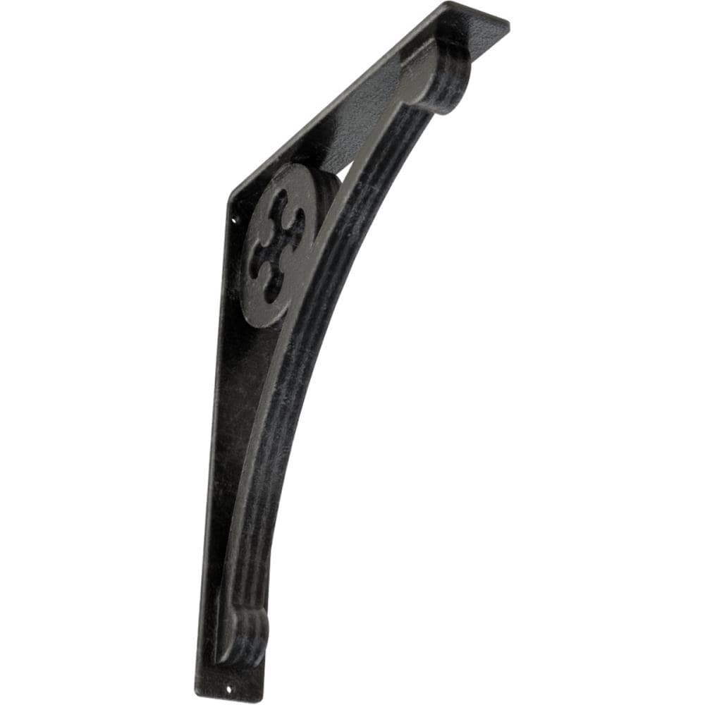 Ekena Millwork BKTM02X12X15TCRASV Crawley 12-in x 2-in x 15-in Gray Wrought iron Mounting bracket