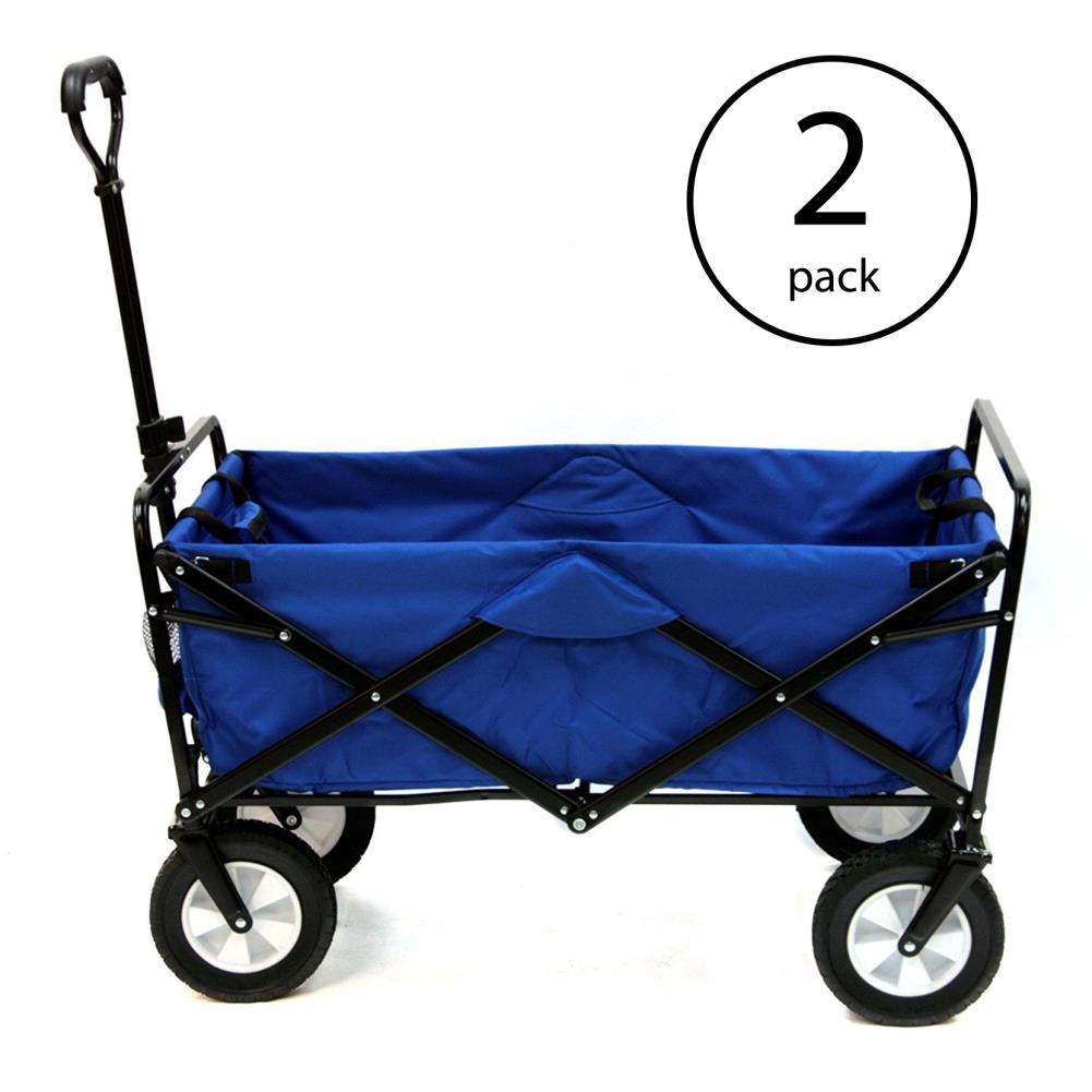 Mac Sports RED Folding Wagon 600D Polyester Fabric Steel Frame Camping Beach 