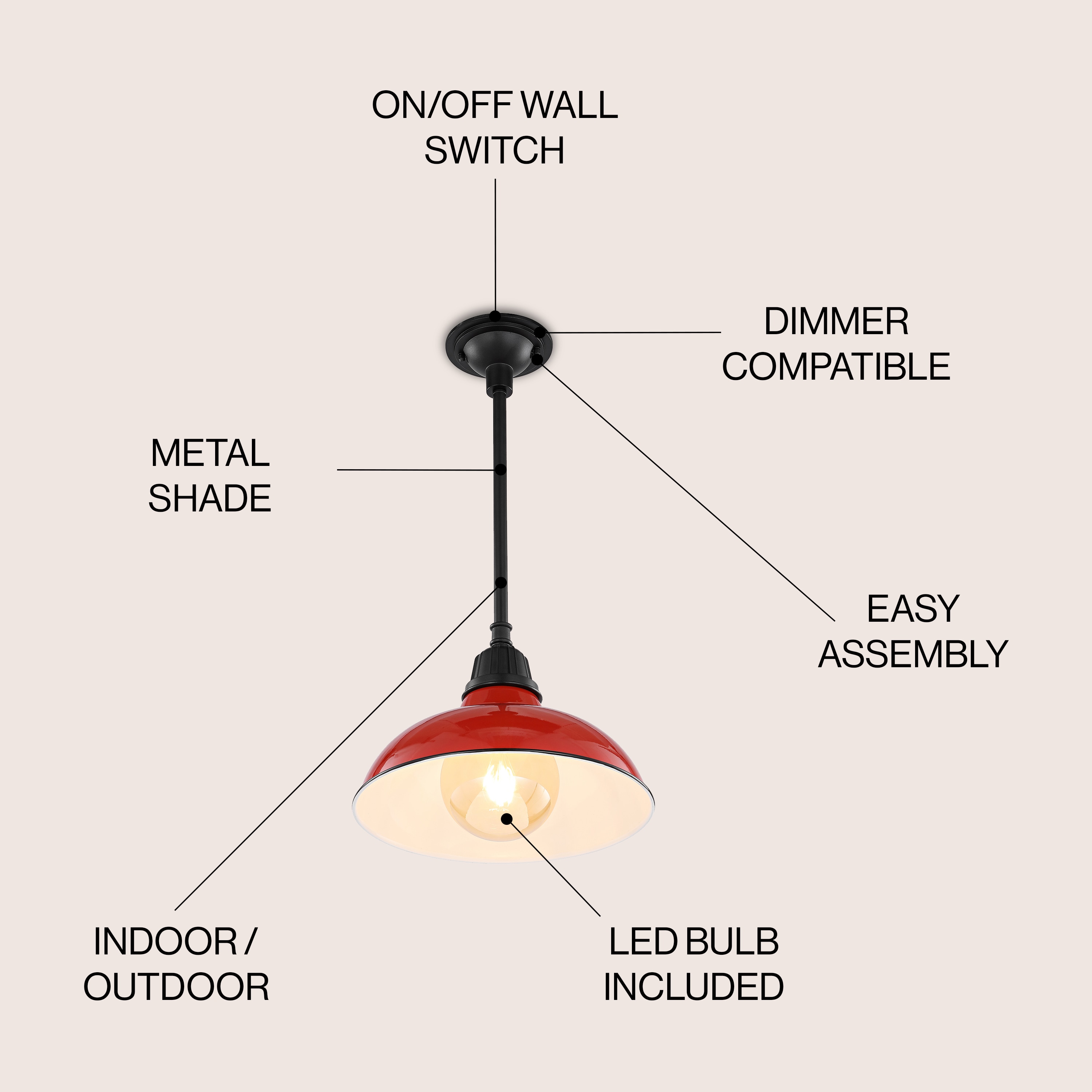 JONATHAN  Y JYL7611E Pendant-Lights - View #3